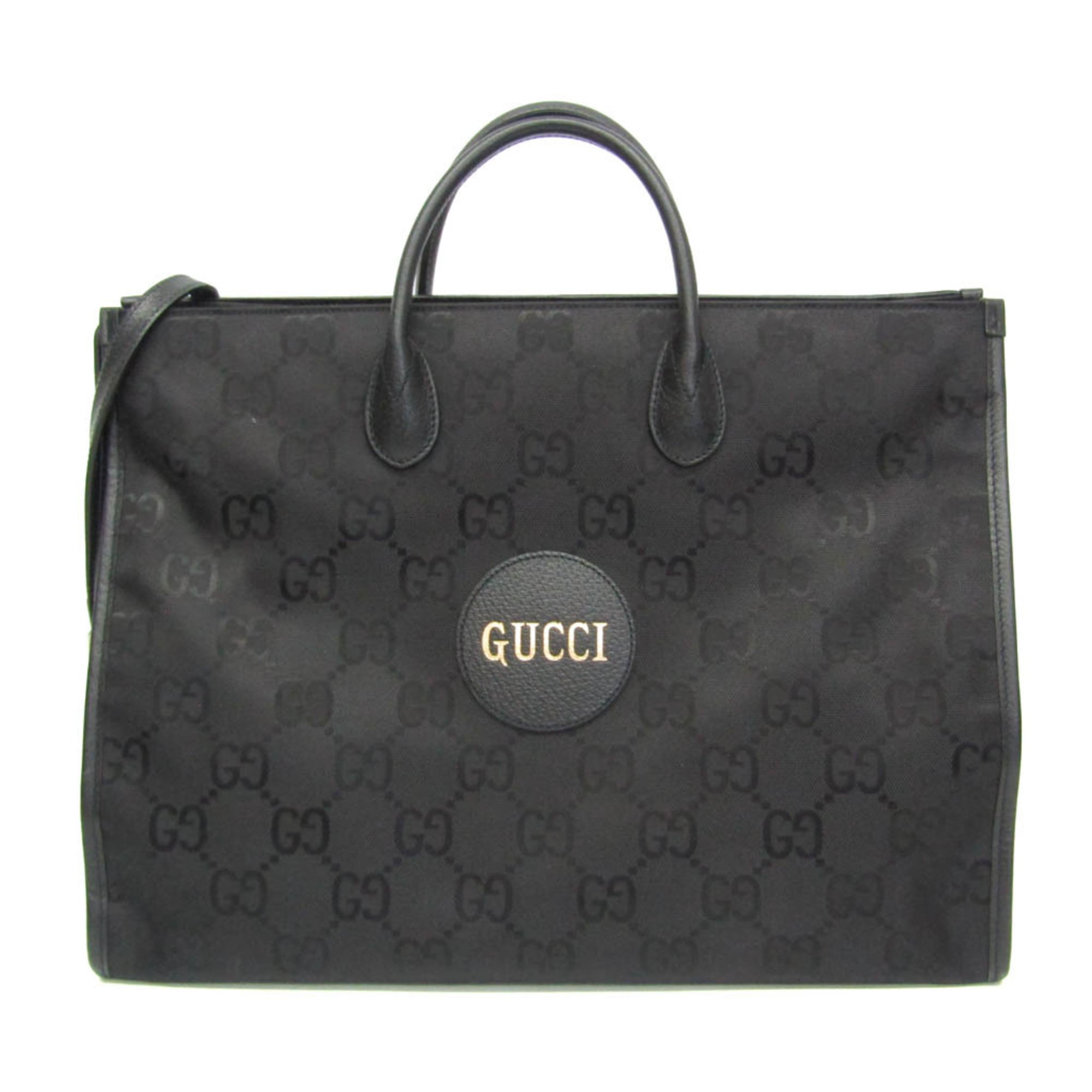 Rakuten - グッチ(Gucci) オフ ザ グリッド GG 630353 メンズ,レディース ナイロンキャンバス,レザー ハンドバッグ,ショルダーバッグ ブラック【中古】