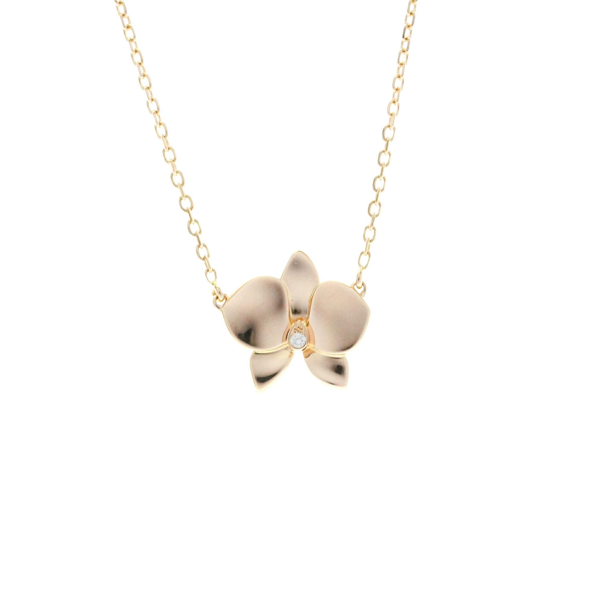 Cartier K18 Pink Gold (K18PG) Diamond Men's and Women's Fashion Necklace (Pink Gold (PG)) Caresse d'Orchidées Par Cartier Necklace B7015500 [Used]