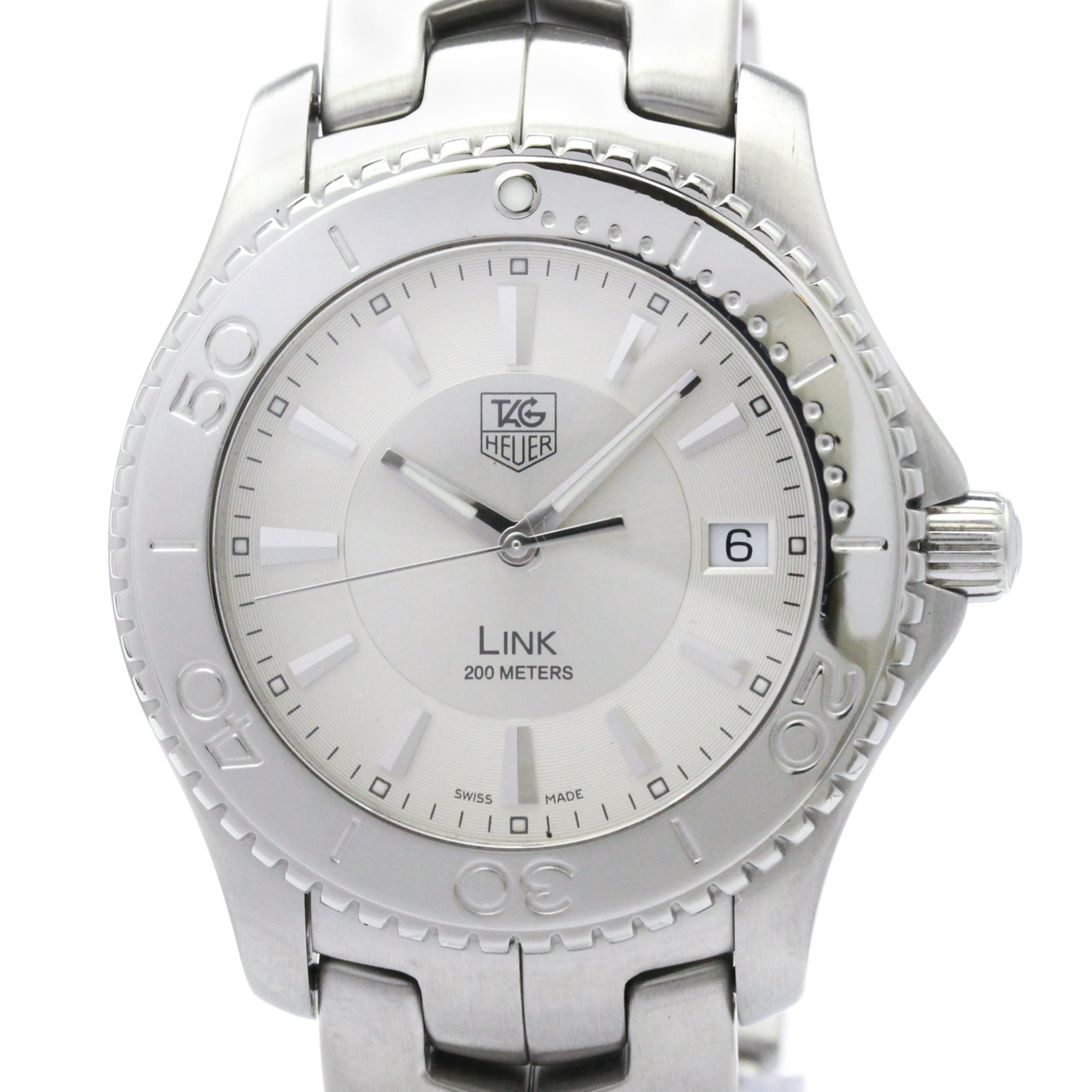 タグホイヤー (TAG HEUER) リンク ステンレススチール クォーツ メンズ 時計 WJ1111 (外装仕上げ済み)【中古】