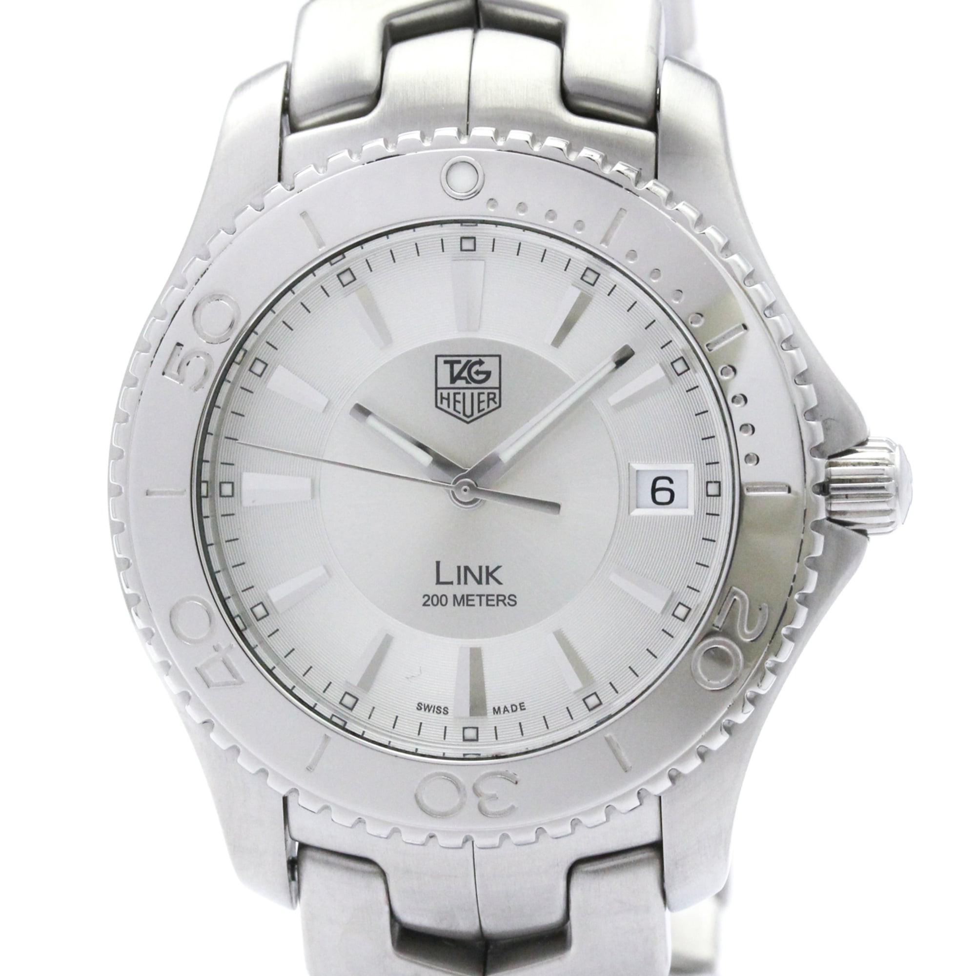 タグホイヤー (TAG HEUER) リンク ステンレススチール クォーツ メンズ 時計 WJ1111 (外装仕上げ済み)【中古】