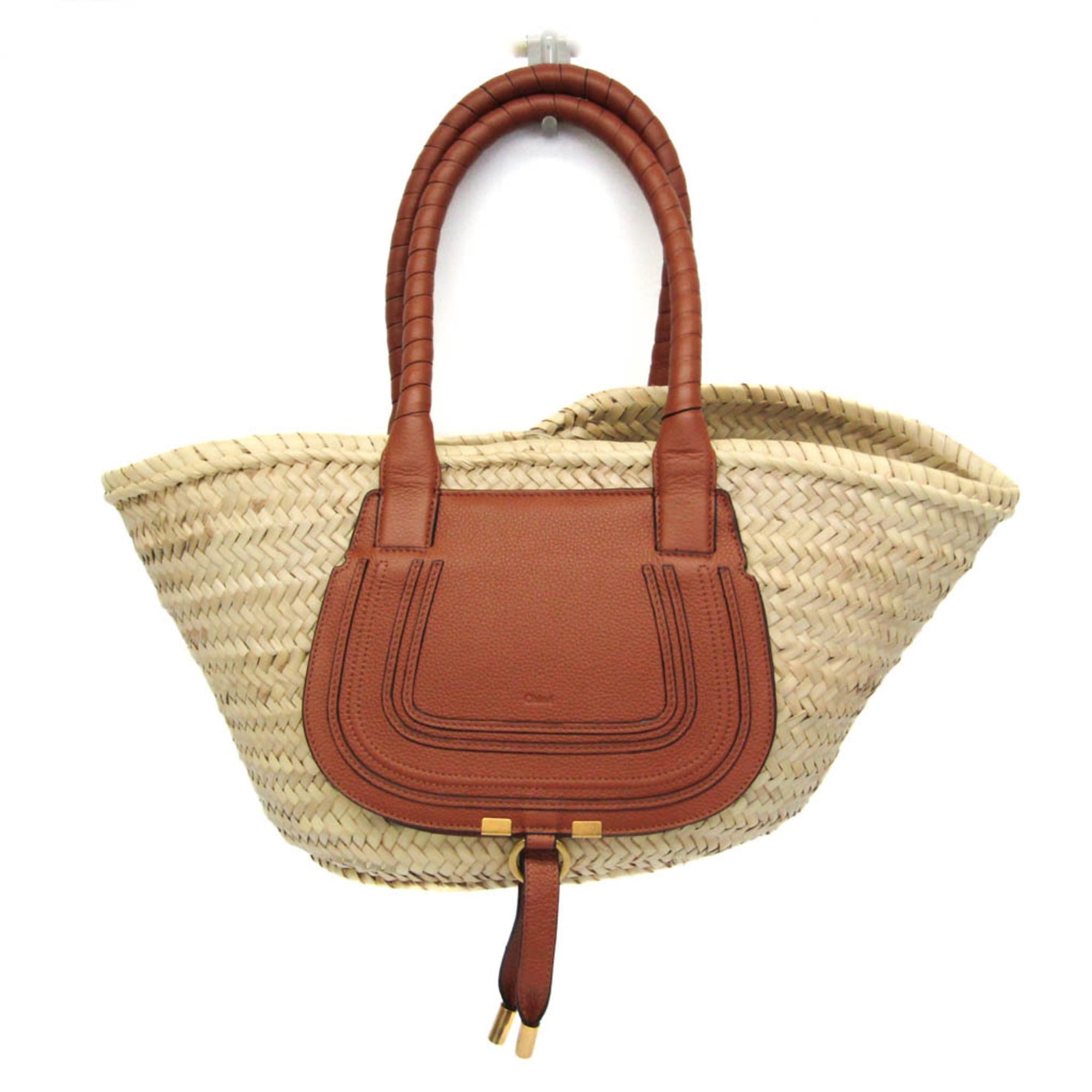 クロエ(Chloé) マーシー バスケットバッグ CHC20US828C97 レディース ラフィア,レザー ハンドバッグ,トートバッグ ブラウン【中古】
