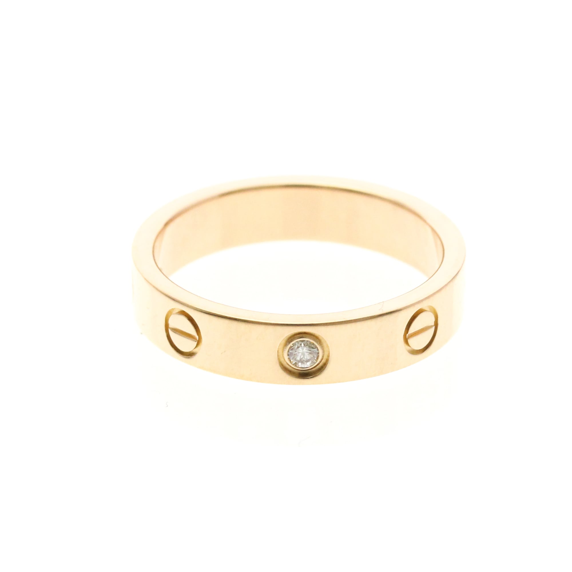 カルティエ(Cartier) ミニラブリング 1P ダイヤモンド K18ピンクゴールド(K18PG) ファッション ダイヤモンド リング ピンクゴールド(PG)【中古】