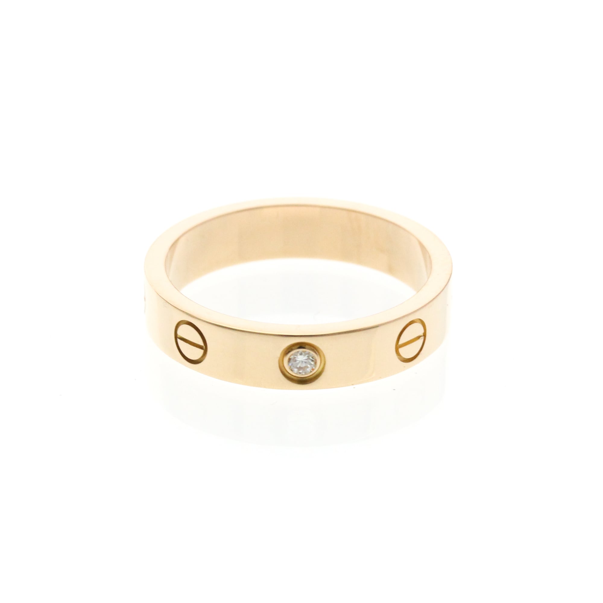 Rakuten - カルティエ(Cartier) ミニラブリング 1P ダイヤモンド K18ピンクゴールド(K18PG) ファッション ダイヤモンド リング ピンクゴールド(PG)【中古】