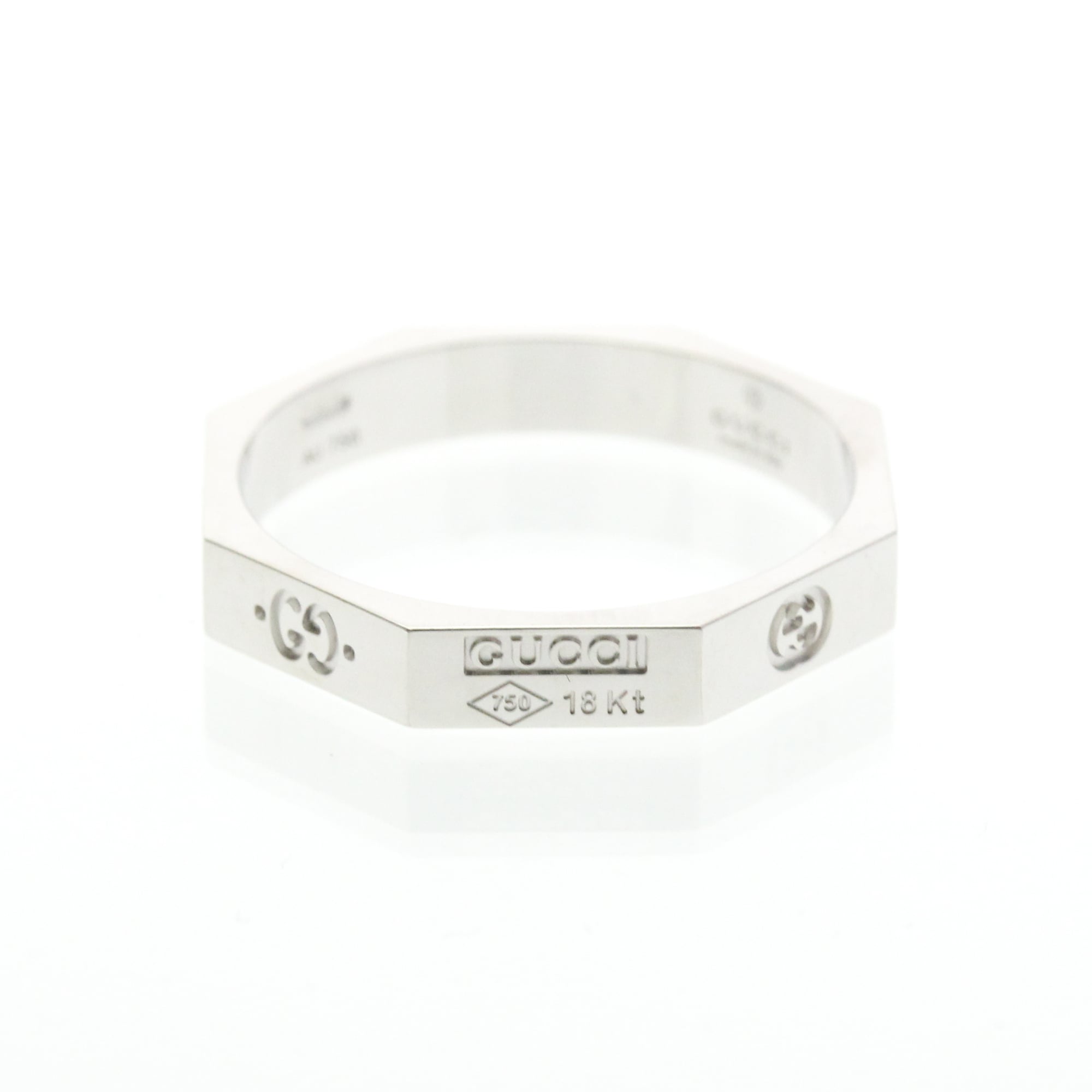 グッチ(Gucci) オクタゴナル リング K18ホワイトゴールド(K18WG) ファッション 無し リング シルバー