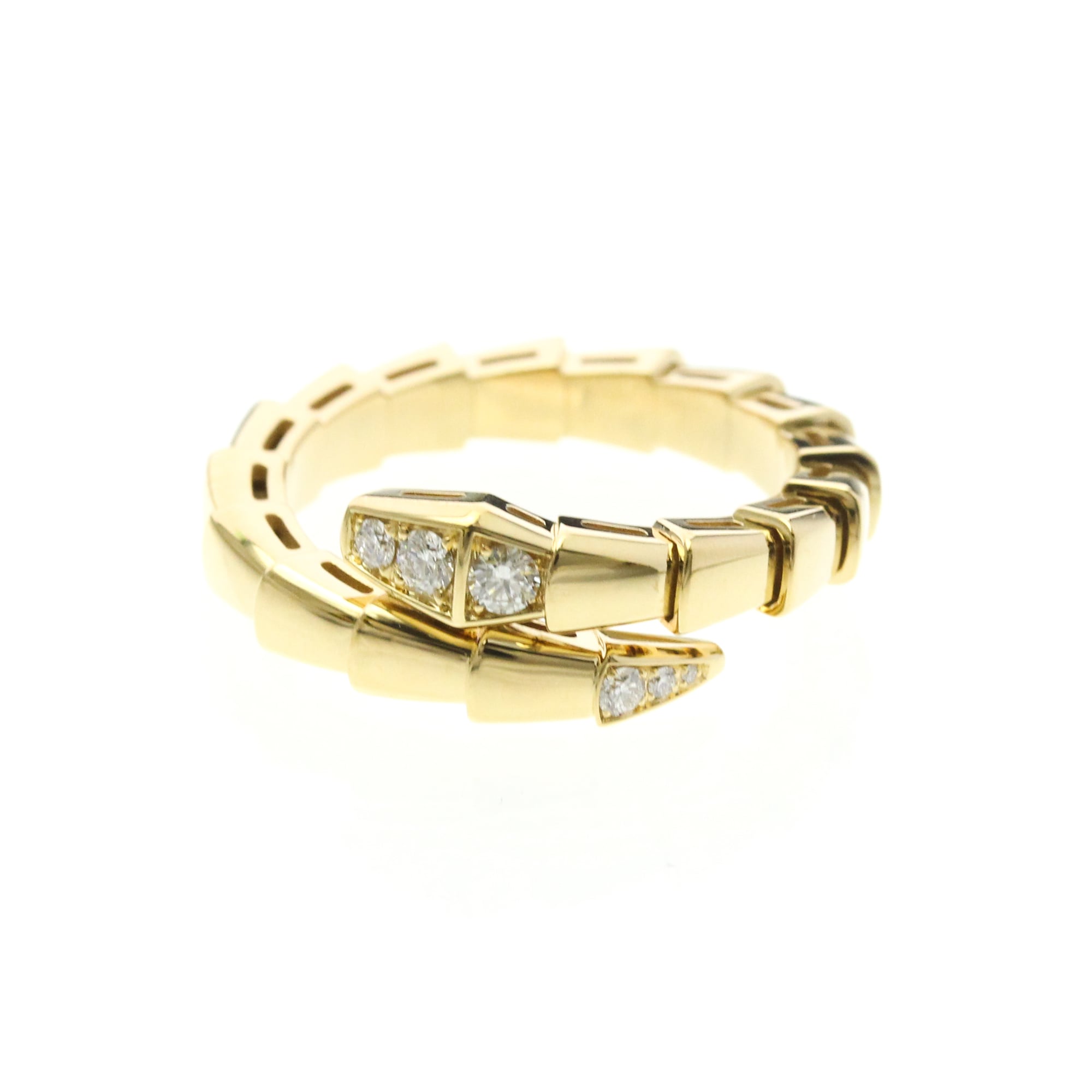 ブルガリ(Bvlgari) セルペンティ ヴァイパー ダイヤモンド リング K18イエローゴールド(K18YG) ファッション ダイヤモンド リング ゴールド【中古】