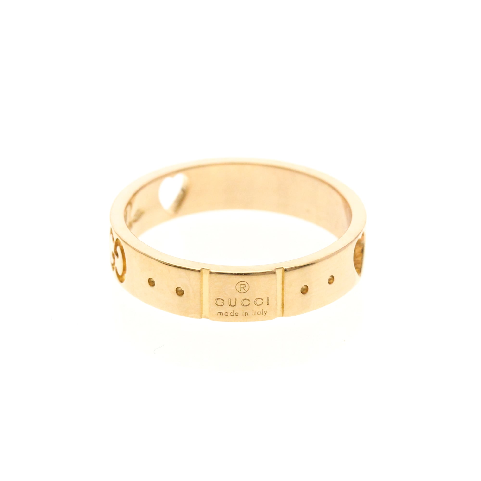 Rakuten - グッチ(Gucci) アイコン K18ピンクゴールド(K18PG) ファッション 無し リング ピンクゴールド(PG)【中古】