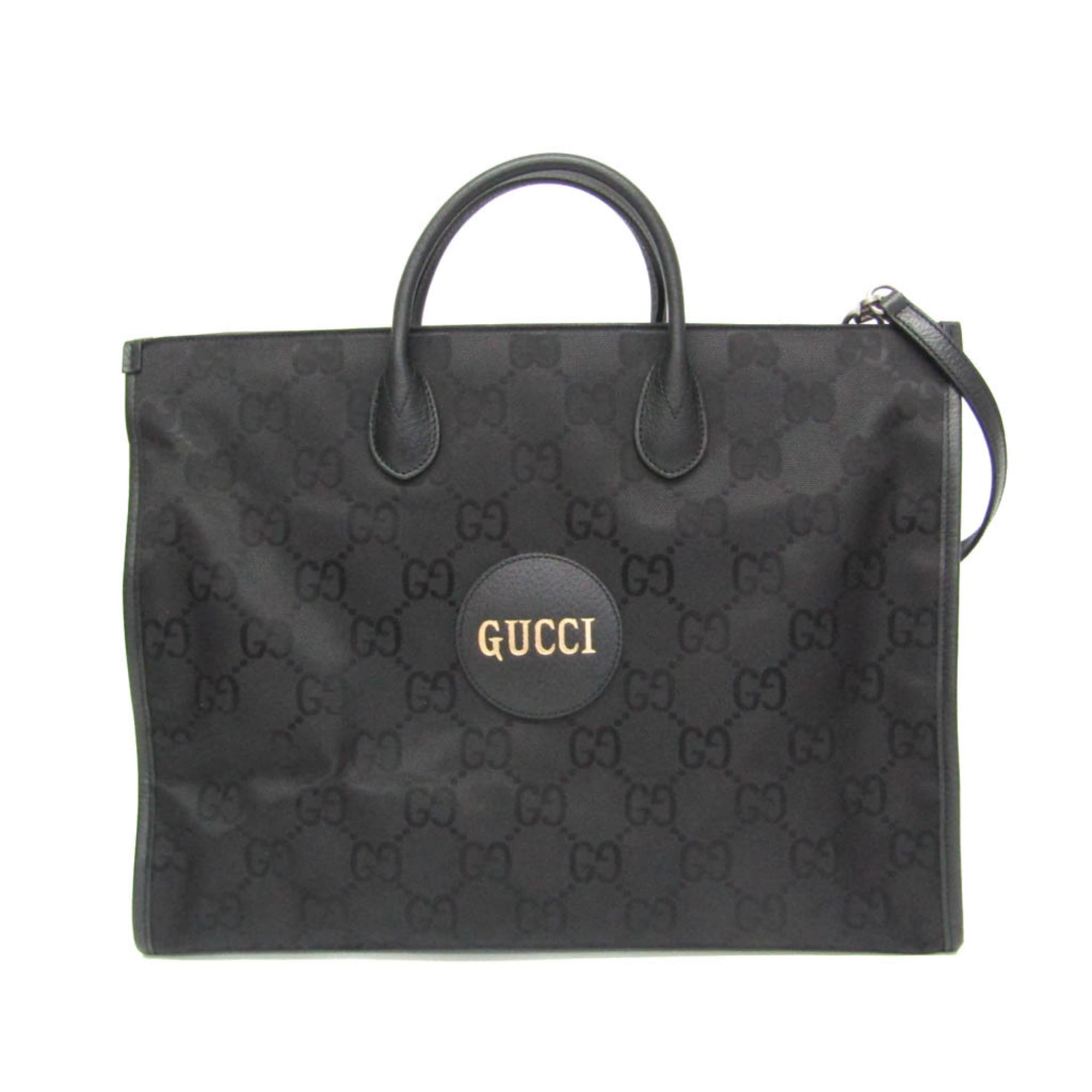 Rakuten - グッチ(Gucci) オフ ザ グリッド GG 630353 メンズ,レディース ナイロンキャンバス,レザー ハンドバッグ,ショルダーバッグ ブラック【中古】