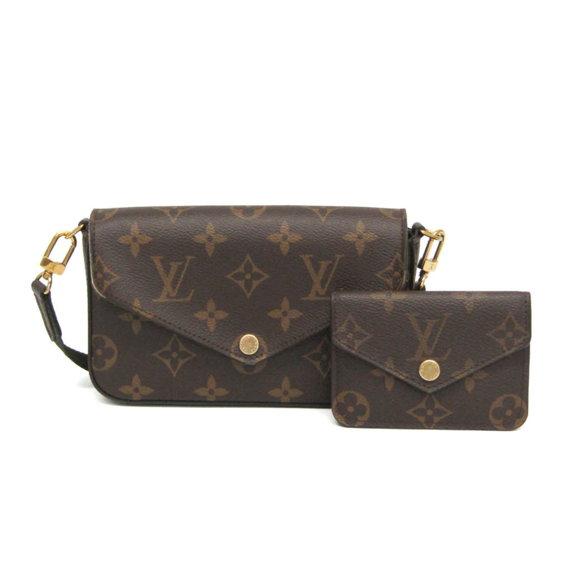 Rakuten - ルイ・ヴィトン(Louis Vuitton) モノグラム ミュルティ ポシェット フェリシー M80091 レディース ショルダーバッグ ブラック,カーキ【中古】