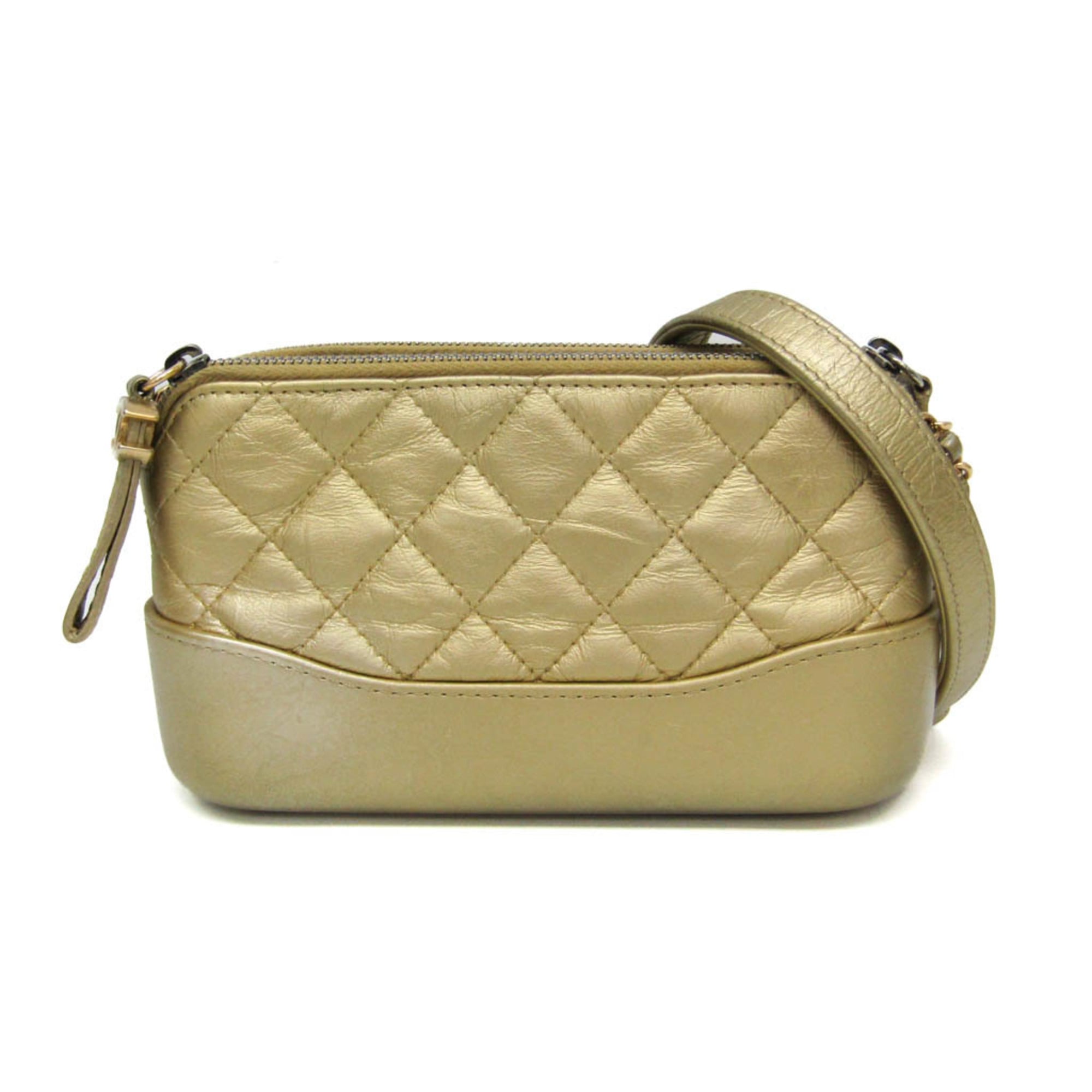 Rakuten - シャネル(Chanel) ガブリエル チェーンショルダー A94505 レディース レザー ショルダーバッグ ゴールド【中古】