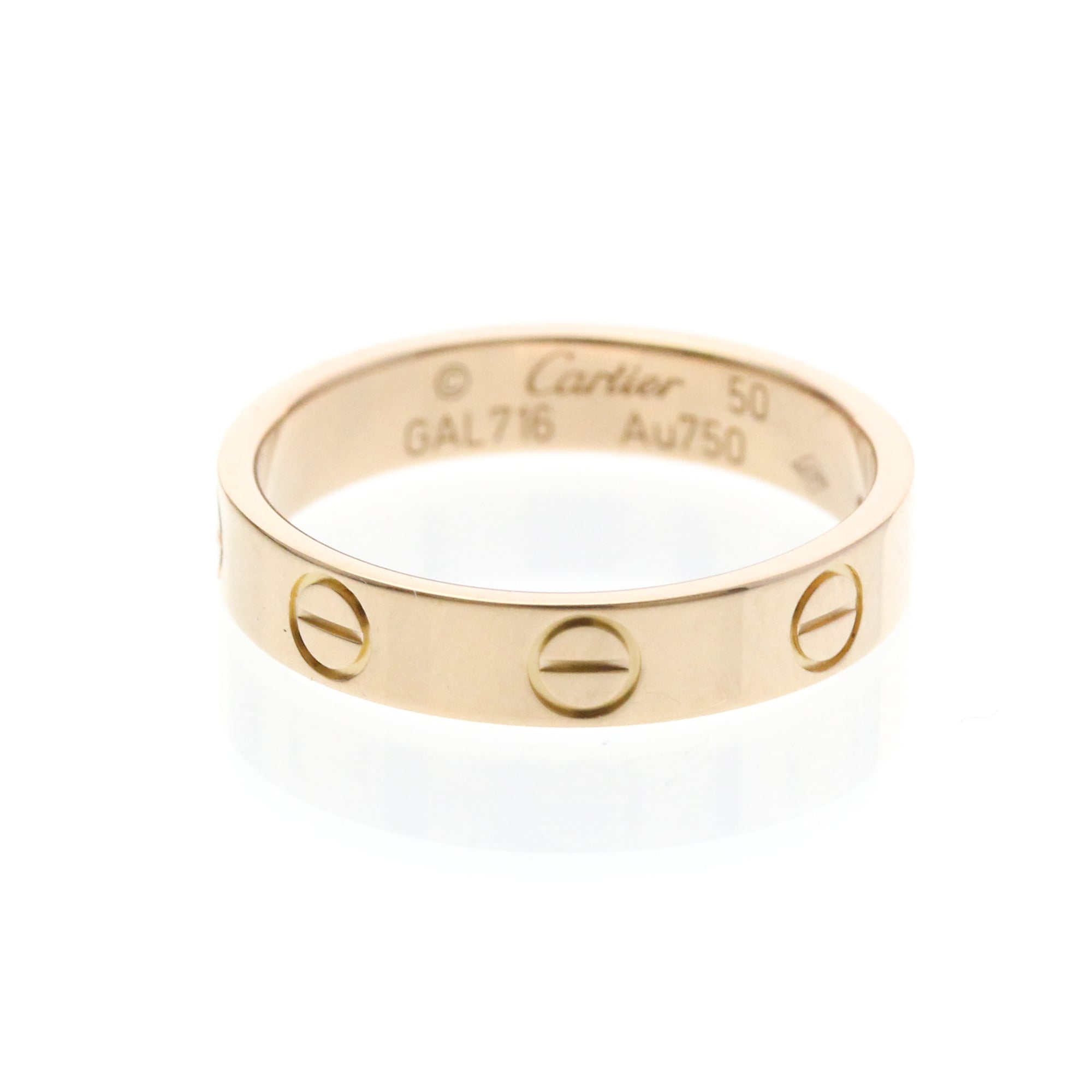 Rakuten - カルティエ(Cartier) ミニラブリング K18ピンクゴールド(K18PG) ファッション 無し バンドリング ピンクゴールド(PG)【中古】