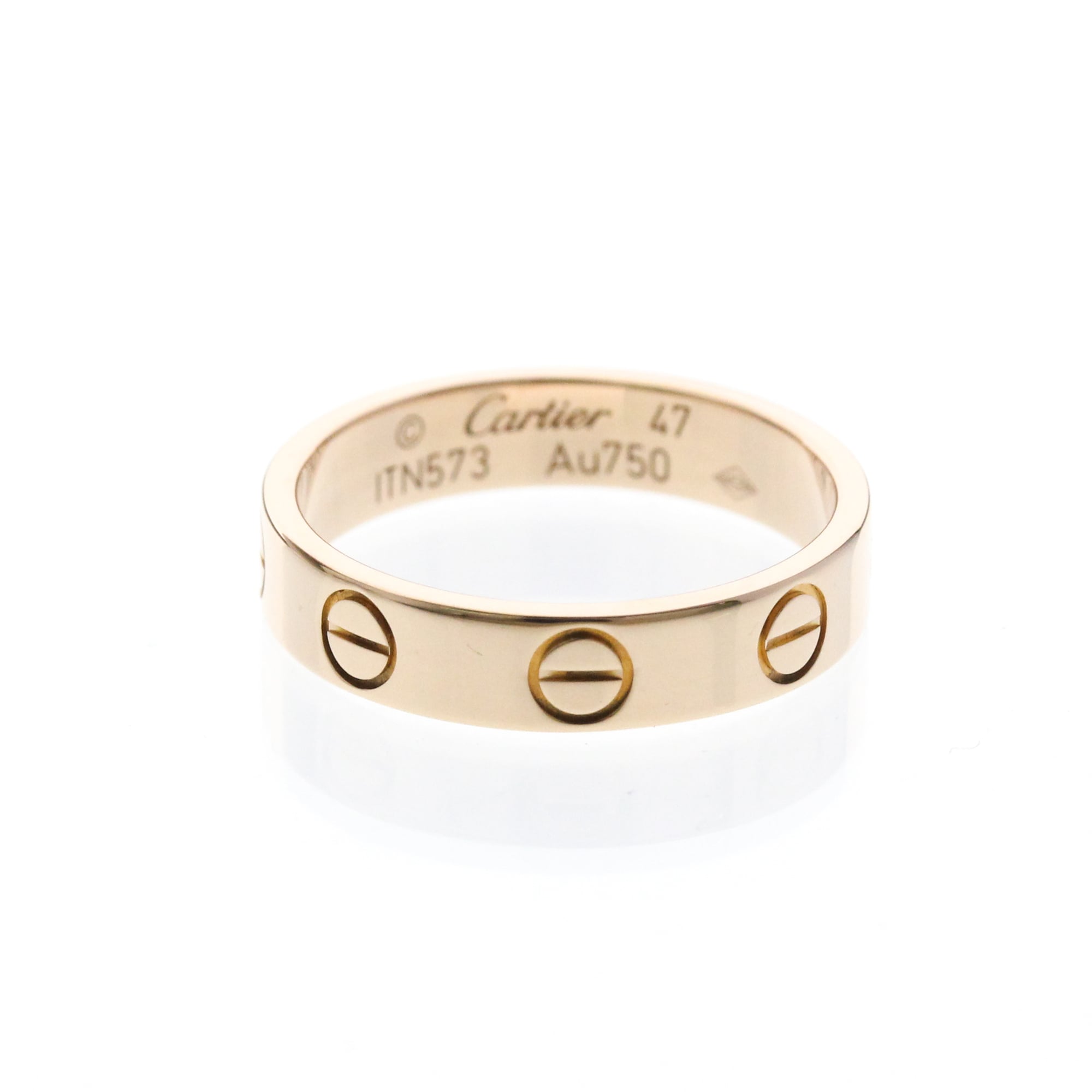 Rakuten - カルティエ(Cartier) ミニラブリング K18ピンクゴールド(K18PG) ファッション 無し バンドリング ピンクゴールド(PG)【中古】