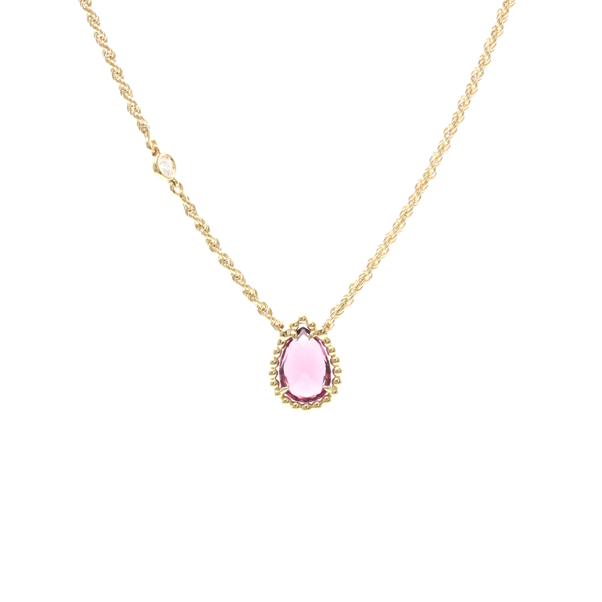 ブシュロン(Boucheron) K18ピンクゴールド(K18PG) ダイヤモンド,ガーネット メンズ,レディース ファッション ペンダントネックレス (ピンクゴールド(PG)) セルパンボエム ペンダント エクストラスモール JPN00629
