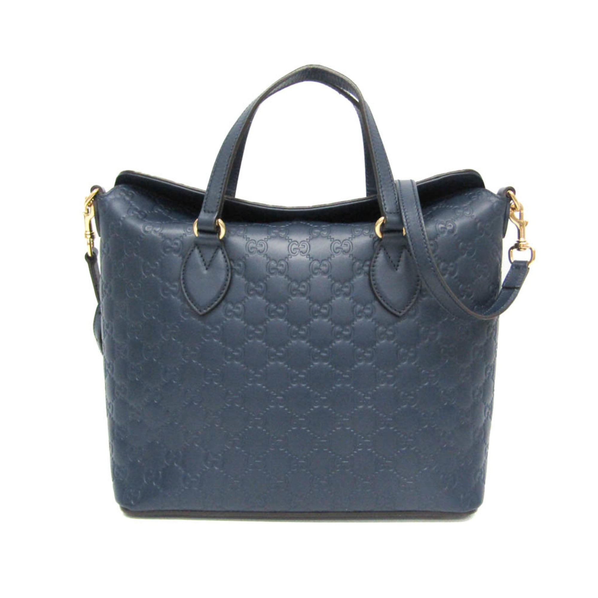 Rakuten - グッチ(Gucci) グッチッシマ 428226 レディース レザー ハンドバッグ,ショルダーバッグ ブルー【中古】