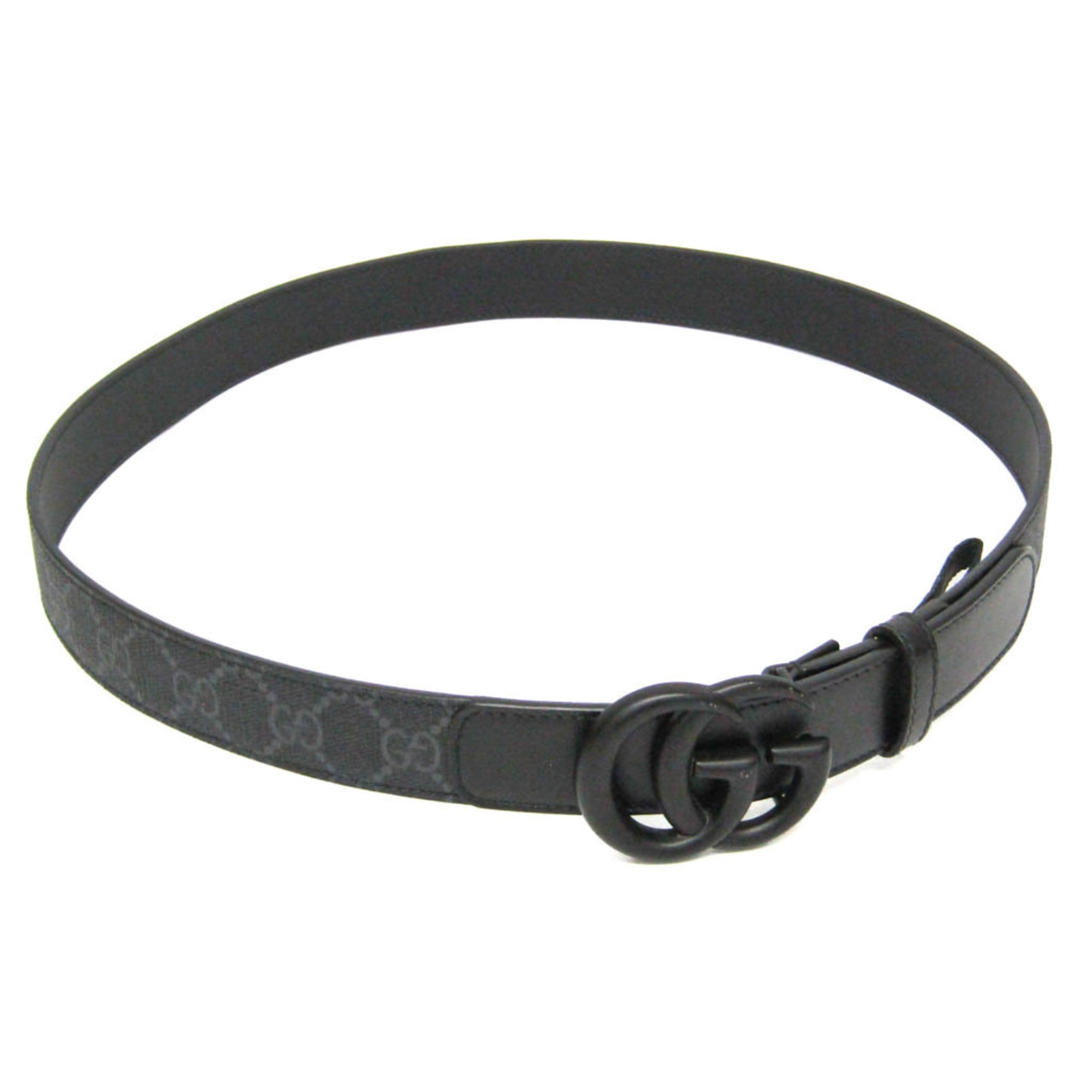 Rakuten - グッチ(Gucci) GGマーモント 700341 メンズ PVC, レザー スタンダードベルト ブラック 90【中古】