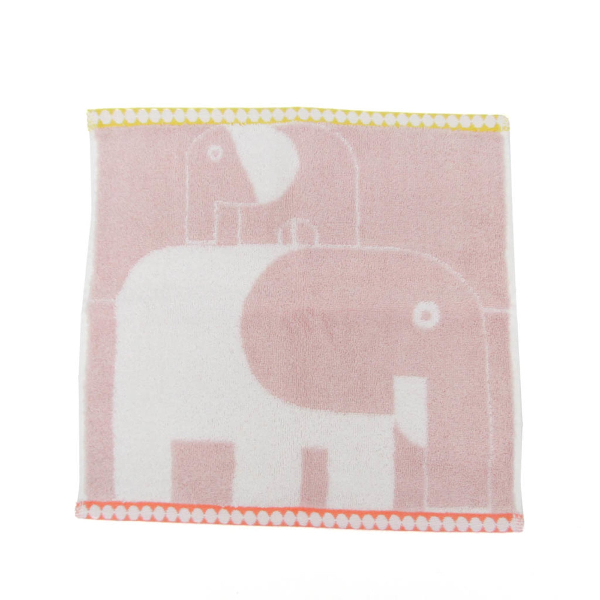 Rakuten - エルメス(Hermes) ハンドタオル ライトピンク,ホワイト カレ・タオル アニモー・ブロック H104778M 01【中古】