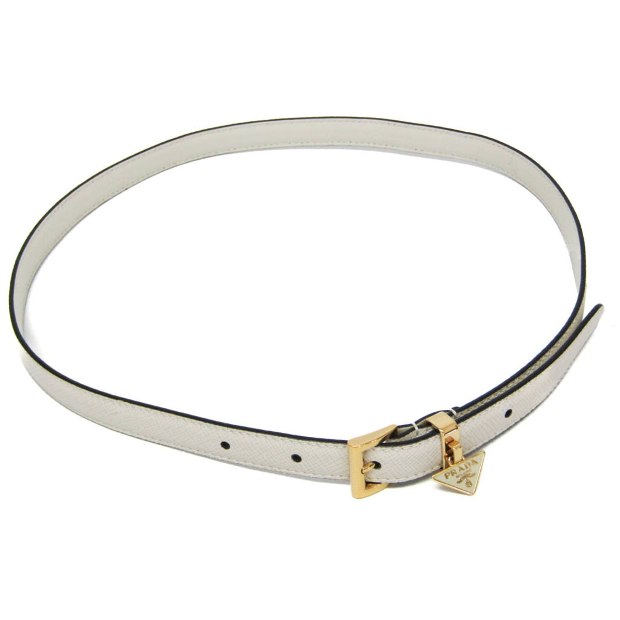 Rakuten - プラダ(Prada) サフィアーノ SAFFIANO トライアングル 1CC499 レディース レザー スタンダードベルト ホワイト 70【中古】