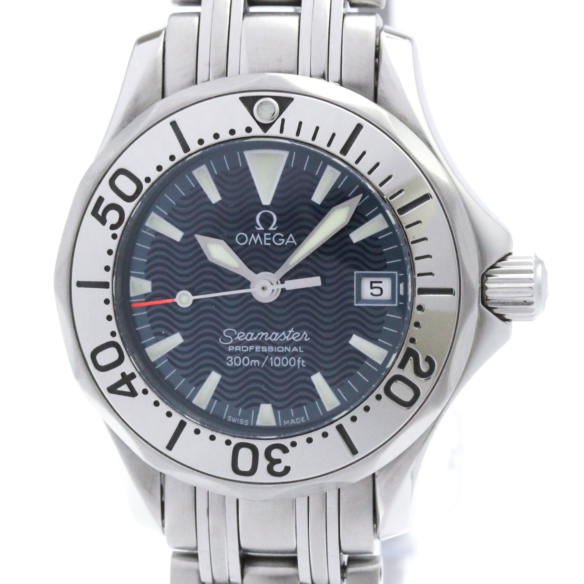 オメガ (OMEGA) シーマスター プロフェッショナル 300M ジャックマイヨール 1999 限定 ステンレススチール クォーツ レディース 時計 2584.80 (外装仕上げ済み)【中古】