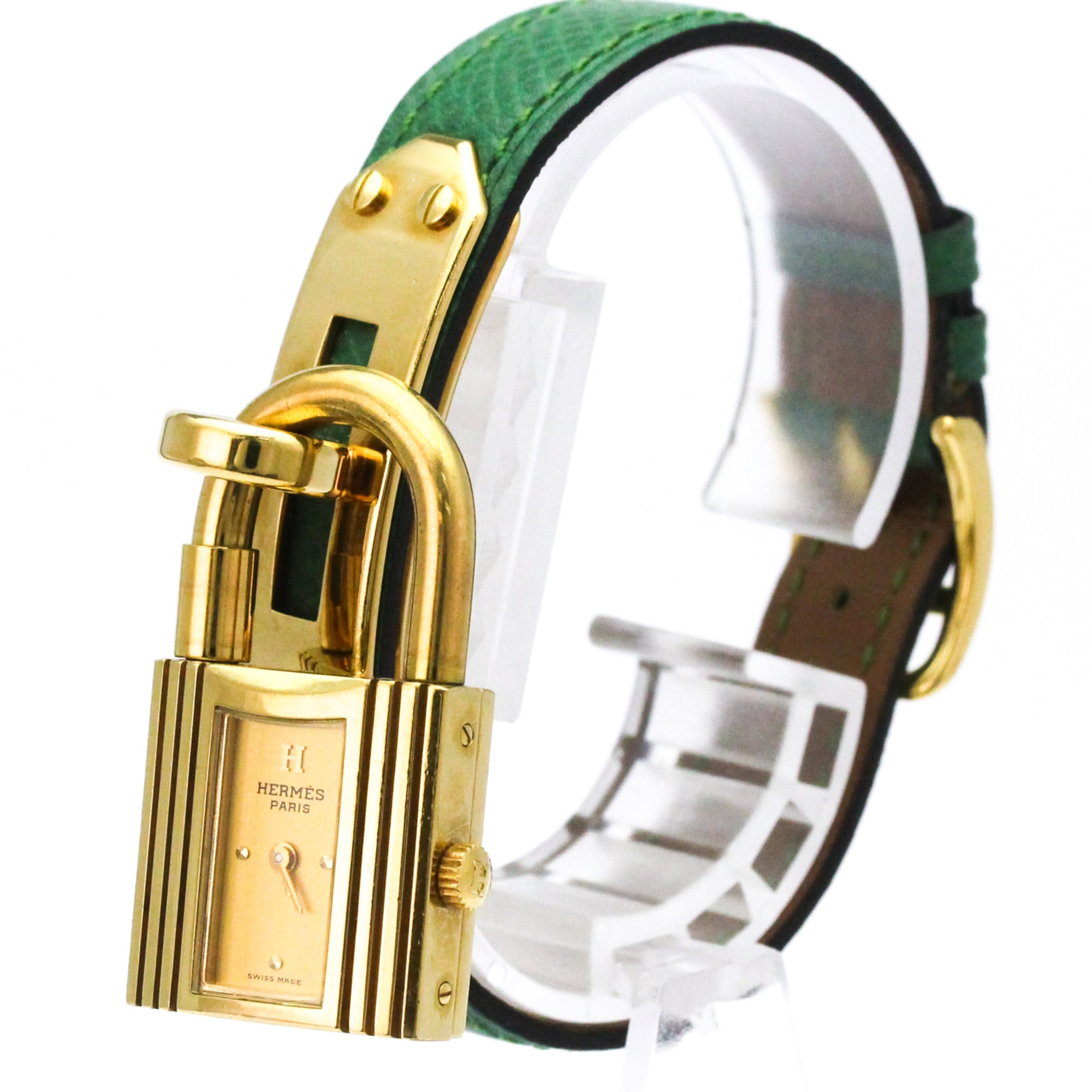 Rakuten - エルメス (HERMES) ケリーウォッチ ゴールドプレート レザー クォーツ レディース 時計【中古】