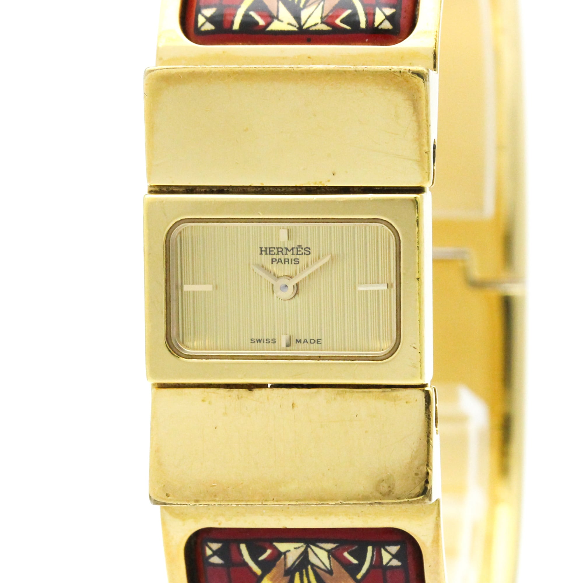 エルメス (HERMES) ロケ ゴールドプレート クォーツ レディース 時計 LO1.201【中古】