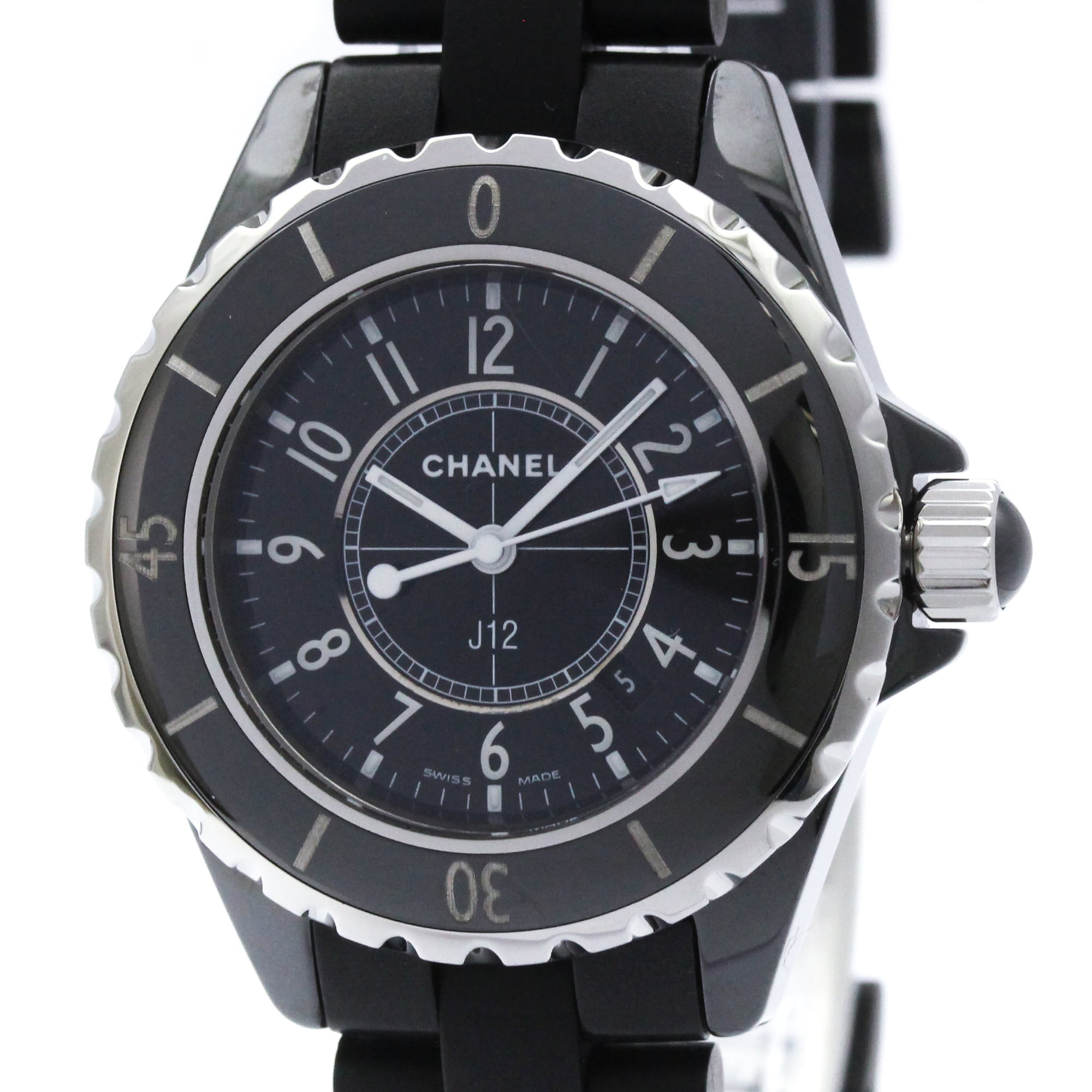 シャネル (CHANEL) J12セラミック ラバー クォーツ レディース 時計 H0681 (外装仕上げ済み)【中古】