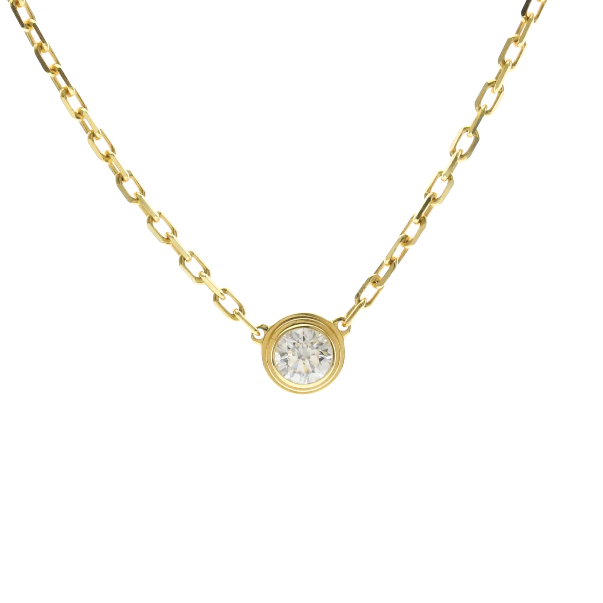 Rakuten - カルティエ(Cartier) K18イエローゴールド(K18YG) ダイヤモンド レディース,メンズ ファッション ネックレス (ゴールド) ダムール ネックレス SM【中古】