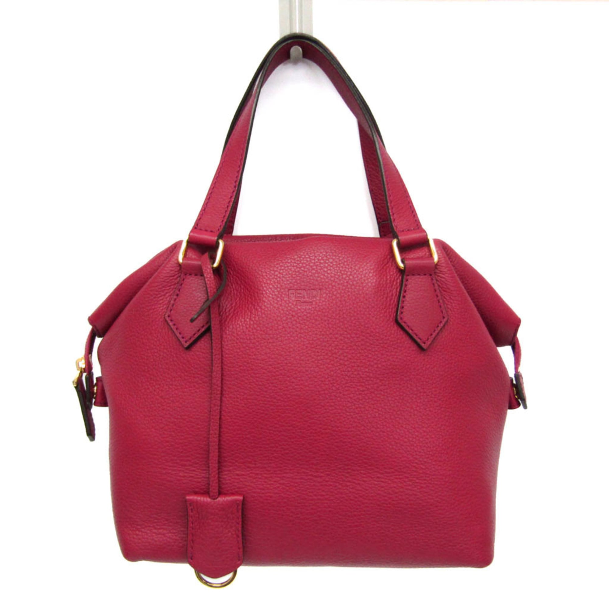 Rakuten - フェンディ(Fendi) 8BN249 レディース レザー ハンドバッグ ワイン【中古】