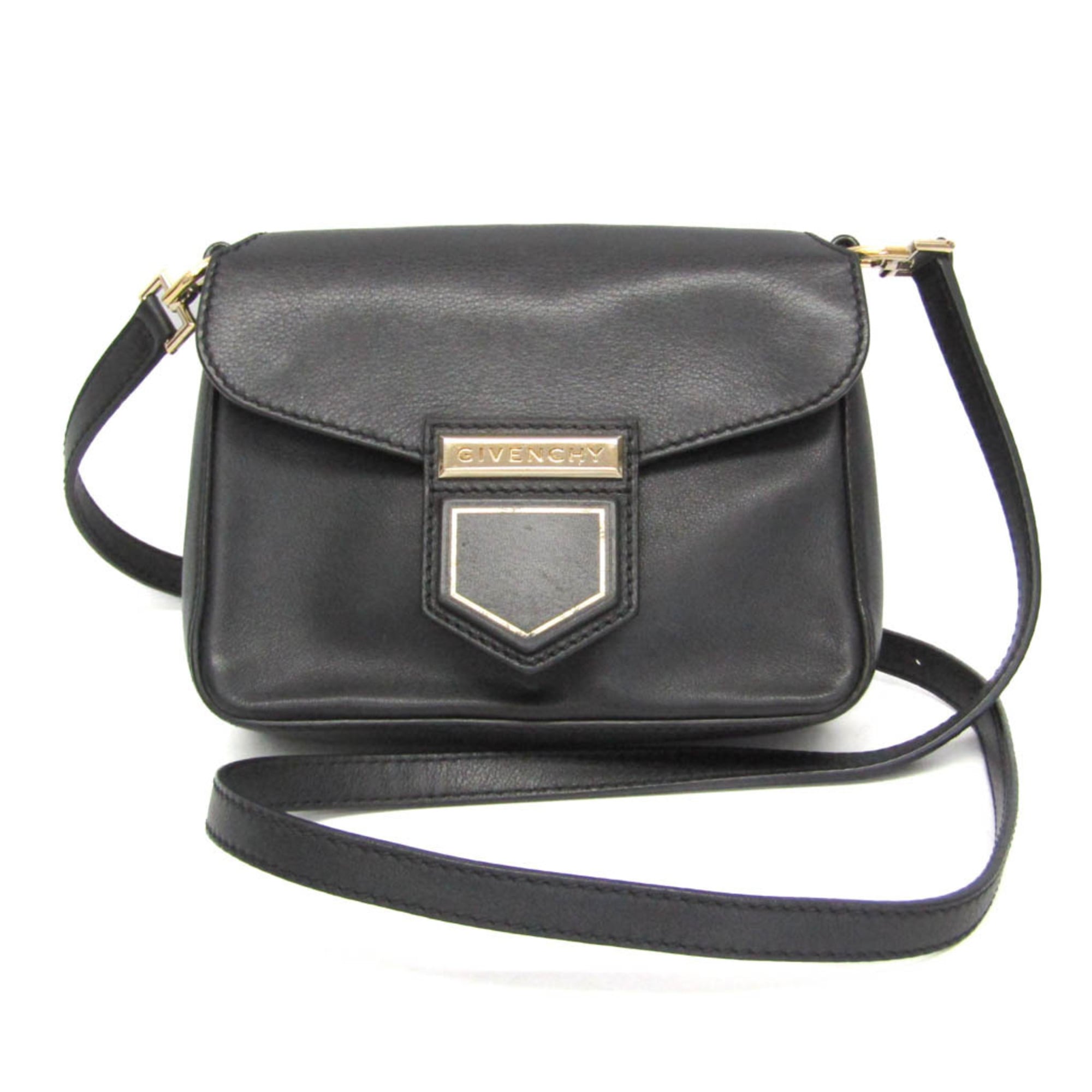 Rakuten - ジバンシィ(Givenchy) ノビレ レディース レザー ショルダーバッグ ブラック【中古】