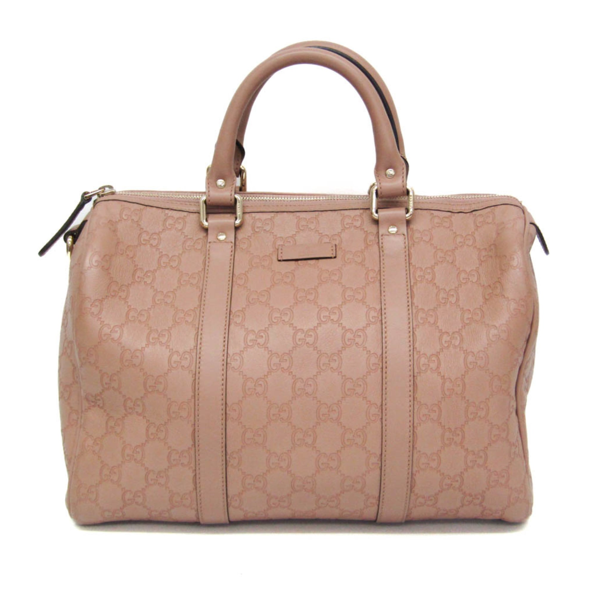 グッチ(Gucci) グッチッシマ 265697 レディース レザー ボストンバッグ,ハンドバッグ ピンクベージュ【中古】