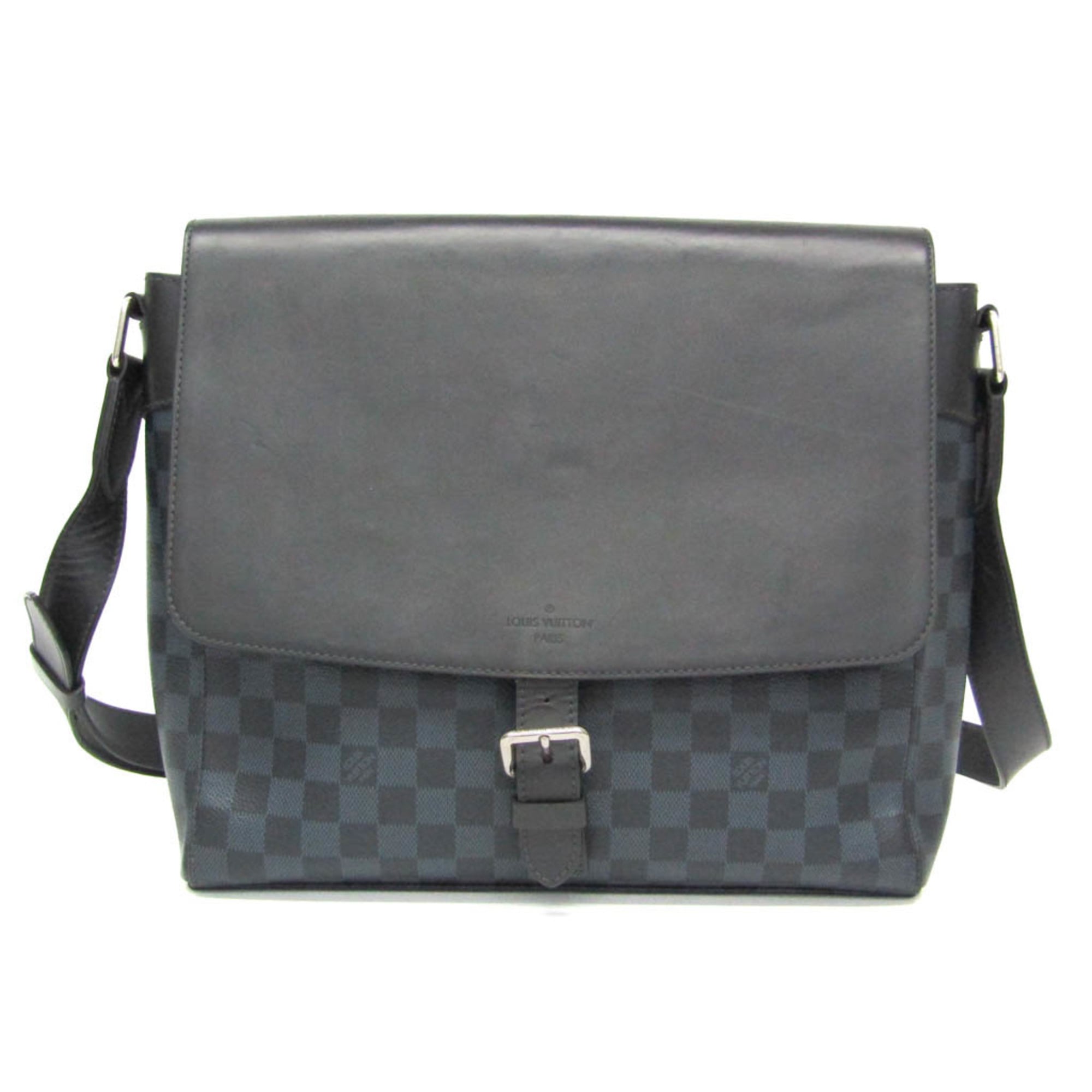 Rakuten - ルイ・ヴィトン(Louis Vuitton) ダミエ・コバルト ニューポート・メッセンジャー MM N41585 メンズ メッセンジャーバッグ,ショルダーバッグ ブラック,ネイビー【中古】