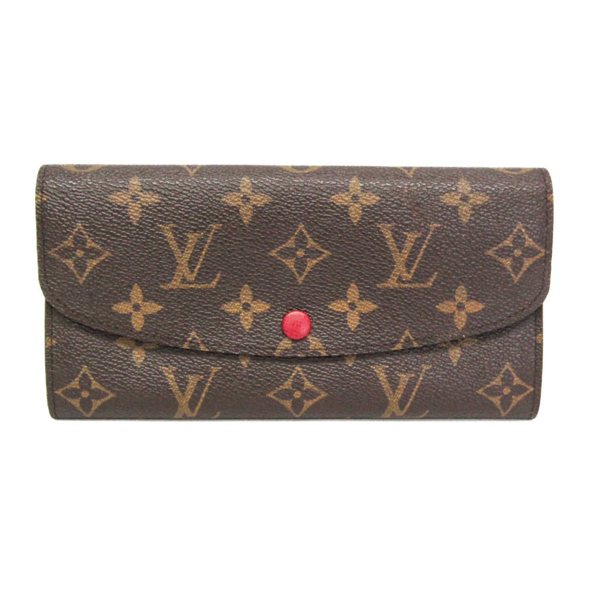 Rakuten - ルイ・ヴィトン(Louis Vuitton) モノグラム ポルトフォイユ・エミリー M60136 レディース モノグラム 長財布（二つ折り） モノグラム,ルージュ【中古】