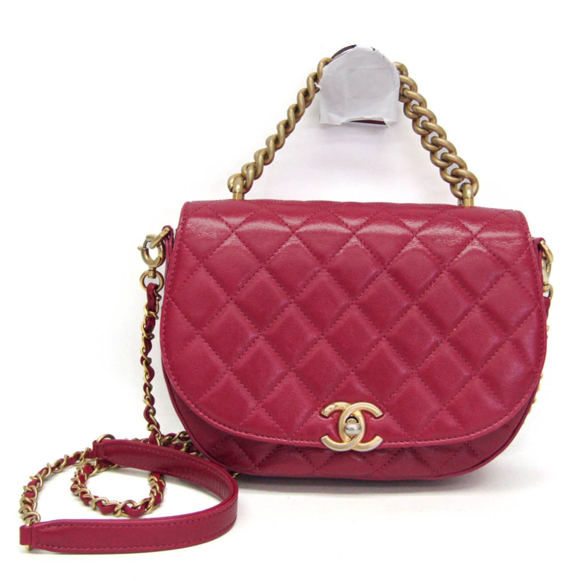 Rakuten - シャネル(Chanel) マトラッセ レディース レザー ハンドバッグ,ショルダーバッグ ピンク【中古】