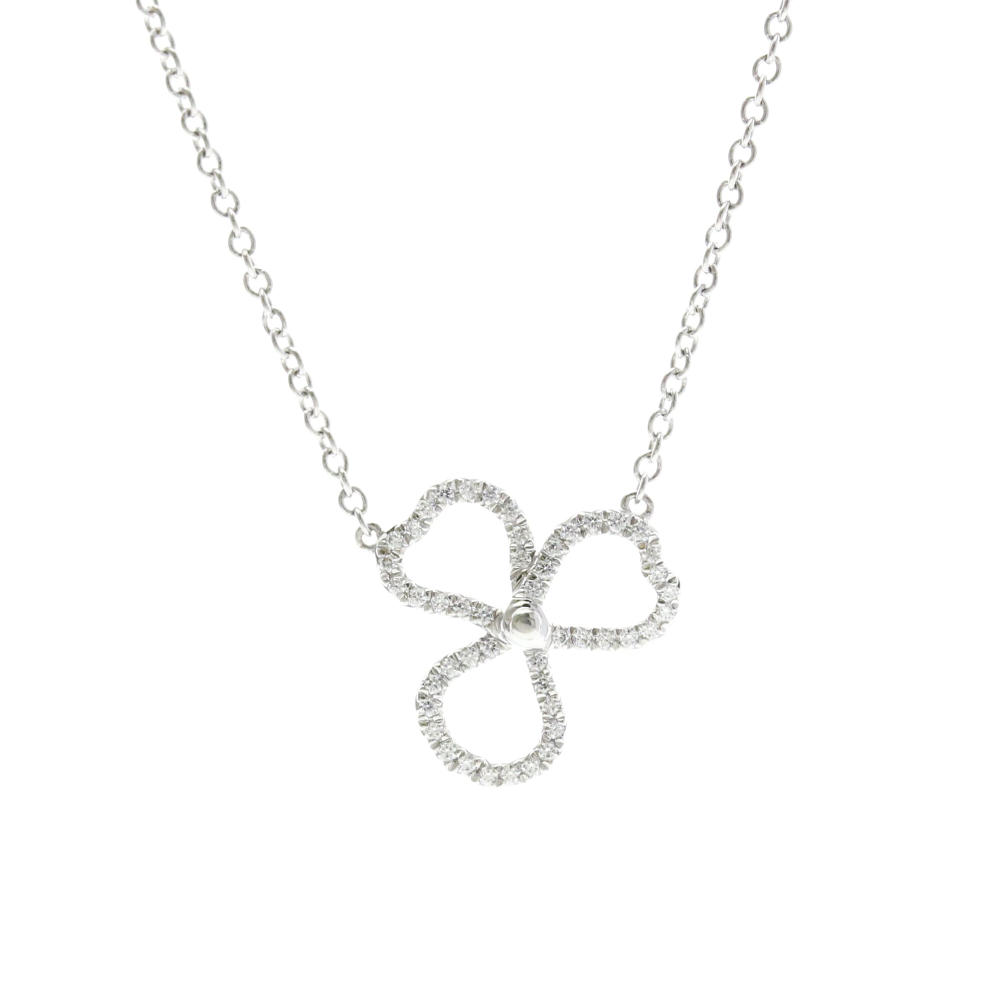Rakuten - ティファニー(Tiffany) プラチナ ダイヤモンド メンズ,レディース ファッション ネックレス (シルバー) オープンペーパーダイヤモンド ネックレス【中古】