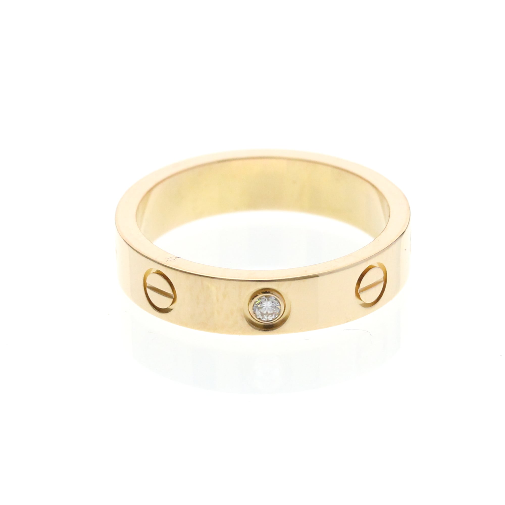 Rakuten - カルティエ(Cartier) ミニラブリング 1P ダイヤモンド K18ピンクゴールド(K18PG) ファッション ダイヤモンド バンドリング ピンクゴールド(PG)【中古】