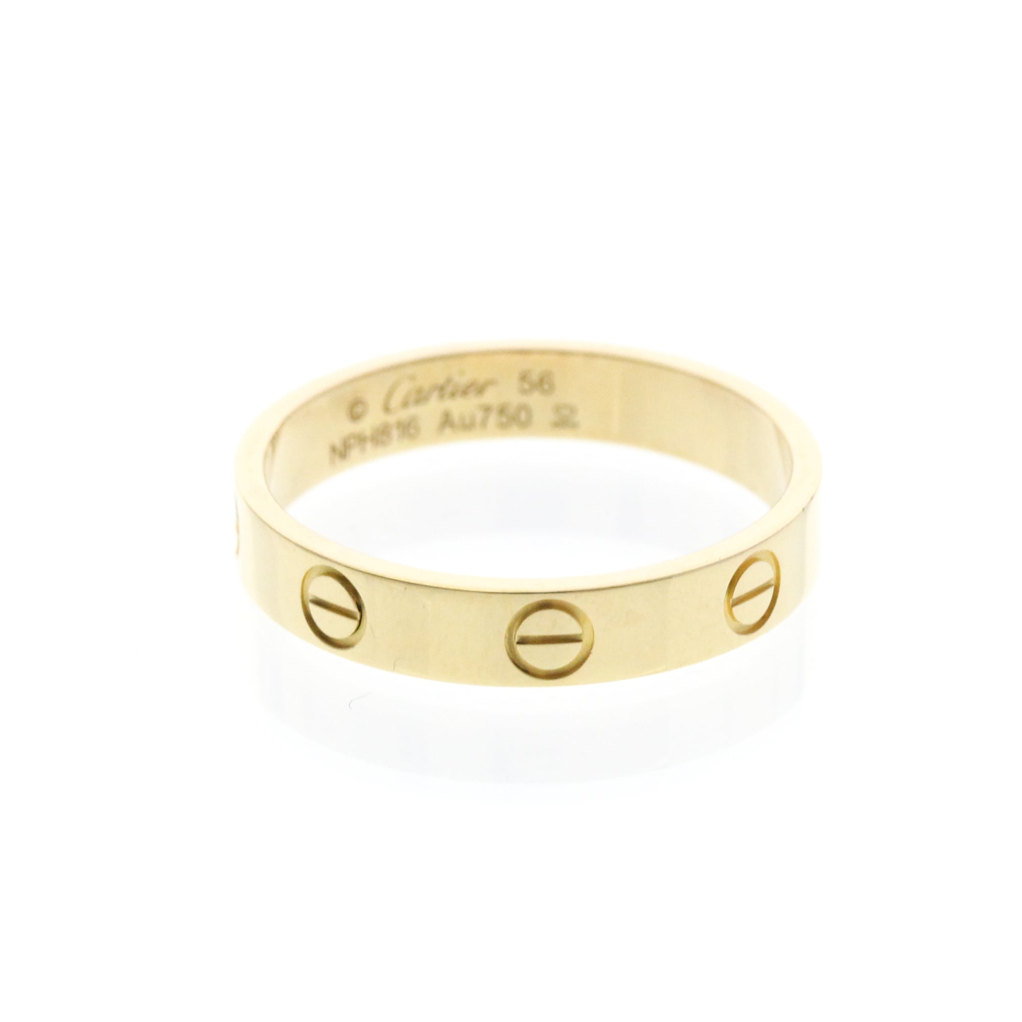 Rakuten - カルティエ(Cartier) ミニラブリング K18イエローゴールド(K18YG) ファッション 無し バンドリング ゴールド【中古】