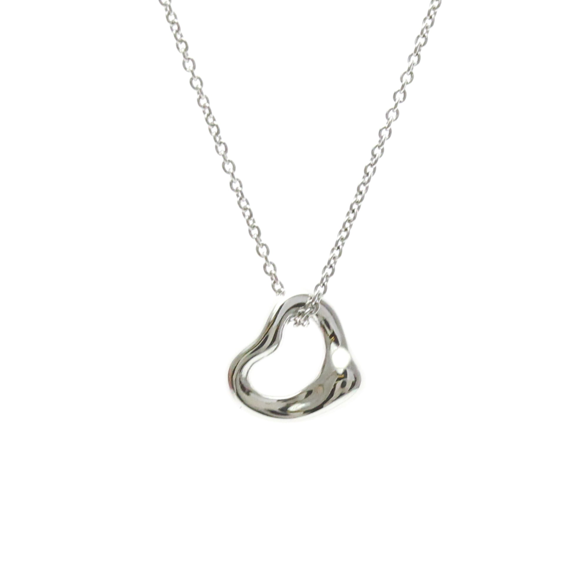 Rakuten - ティファニー(Tiffany) プラチナ 無し レディース,メンズ ファッション ネックレス (シルバー) オープンハート エクストラミニ ネックレス【中古】