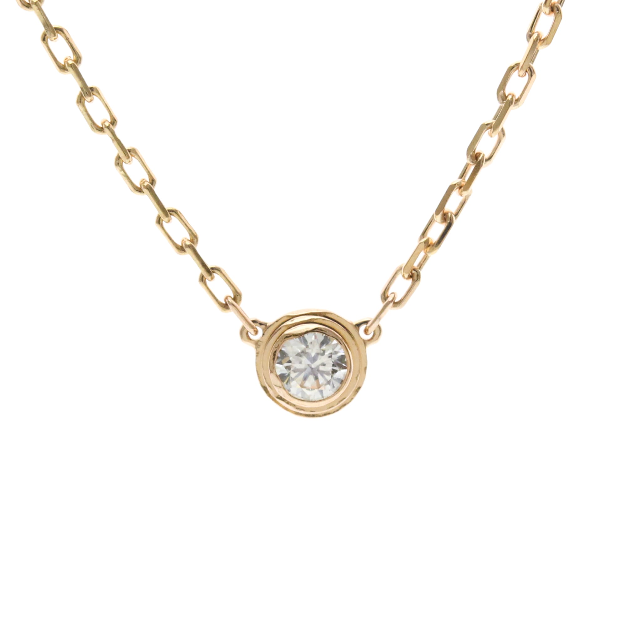 Rakuten - カルティエ(Cartier) K18ピンクゴールド(K18PG) ダイヤモンド メンズ,レディース ファッション ネックレス (ピンクゴールド(PG)) ダムール ネックレス SM【中古】