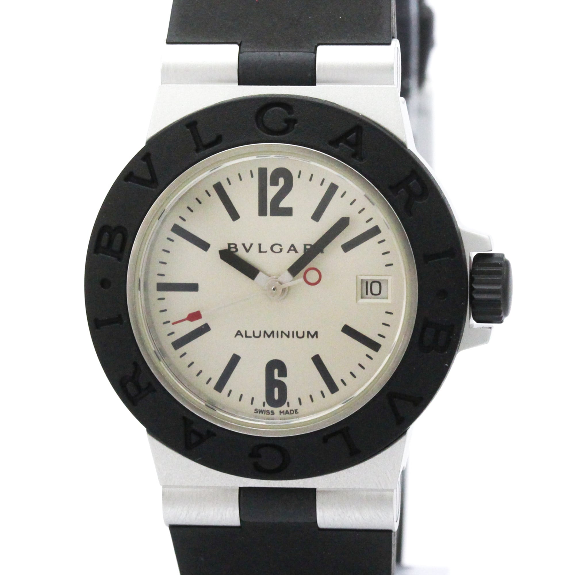 ブルガリ (BVLGARI) アルミニウム ラバー クォーツ レディース 時計 AL29A【中古】