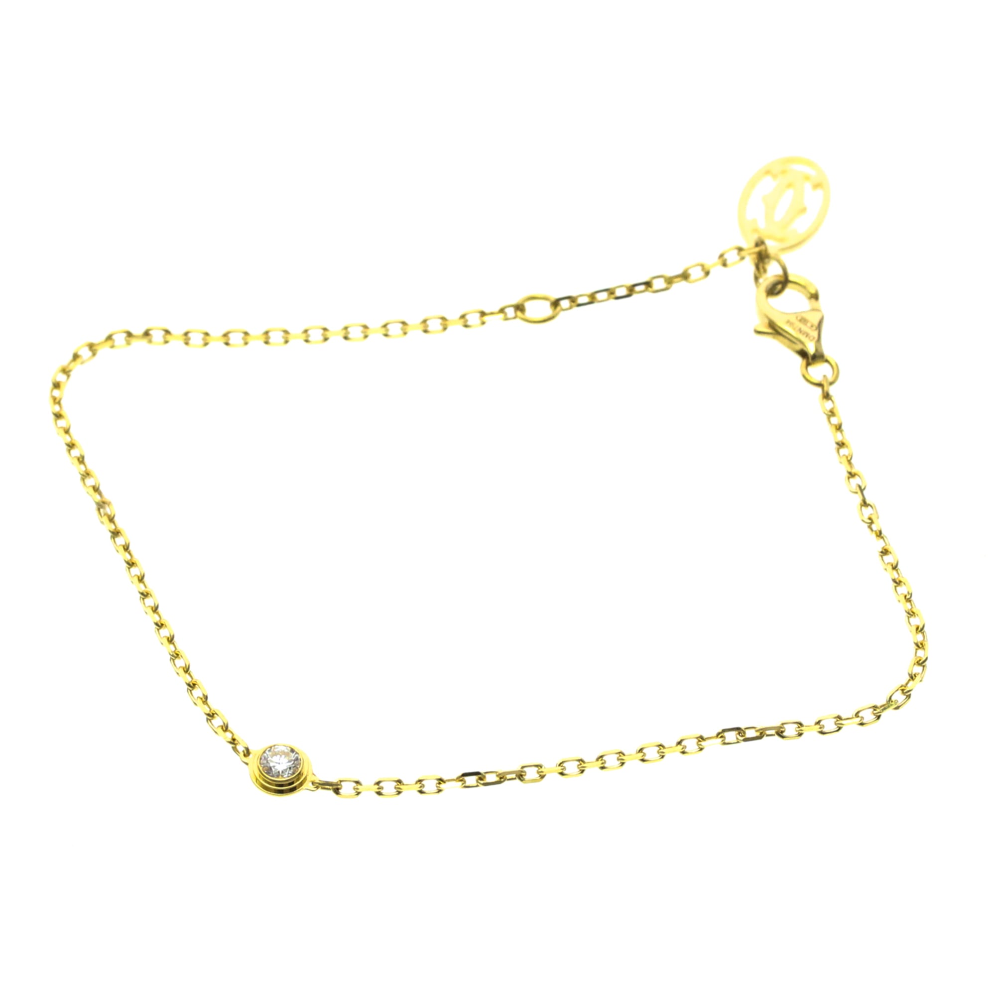 Rakuten - カルティエ(Cartier) ダムール ブレスレット SM K18イエローゴールド(K18YG) ダイヤモンド チャームブレスレット ゴールド【中古】