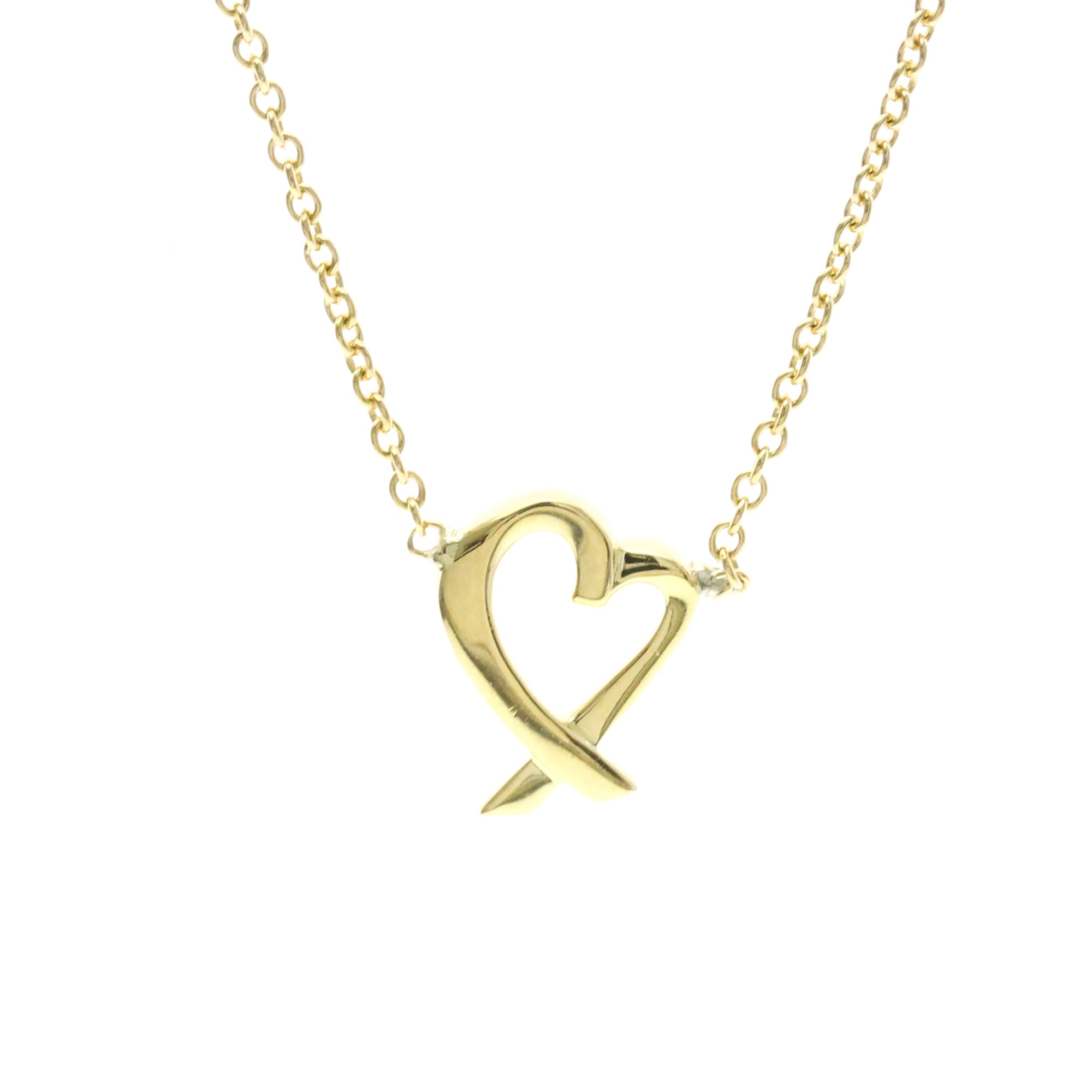 Tiffany & Co. K18 Yellow Gold (K18YG) Necklace (Gold) Loving Heart Necklace [Used] (No accessories included)