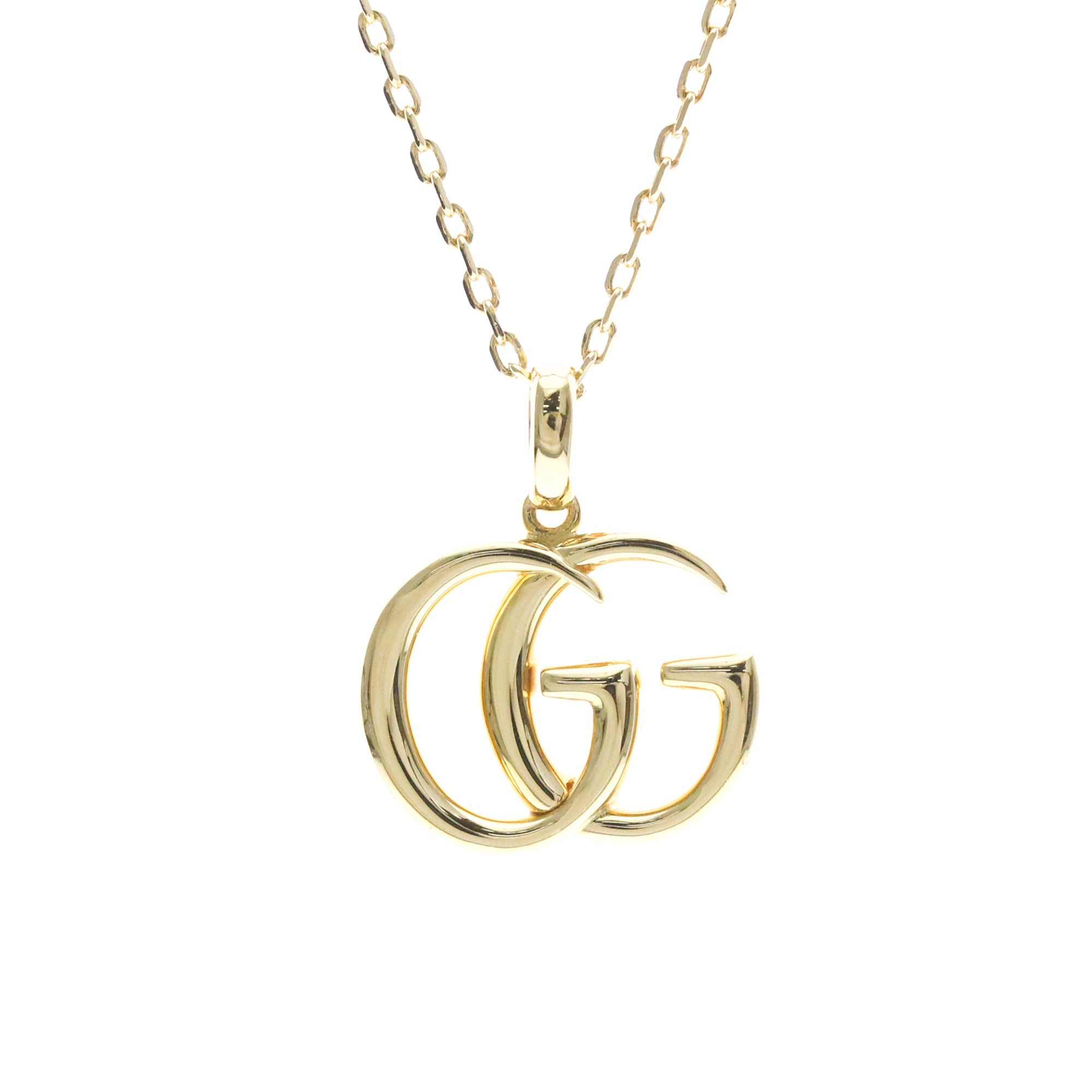 Gucci K18 Yellow Gold (K18YG) Necklace (Gold) Double GG Necklace [Used] (No accessories included)