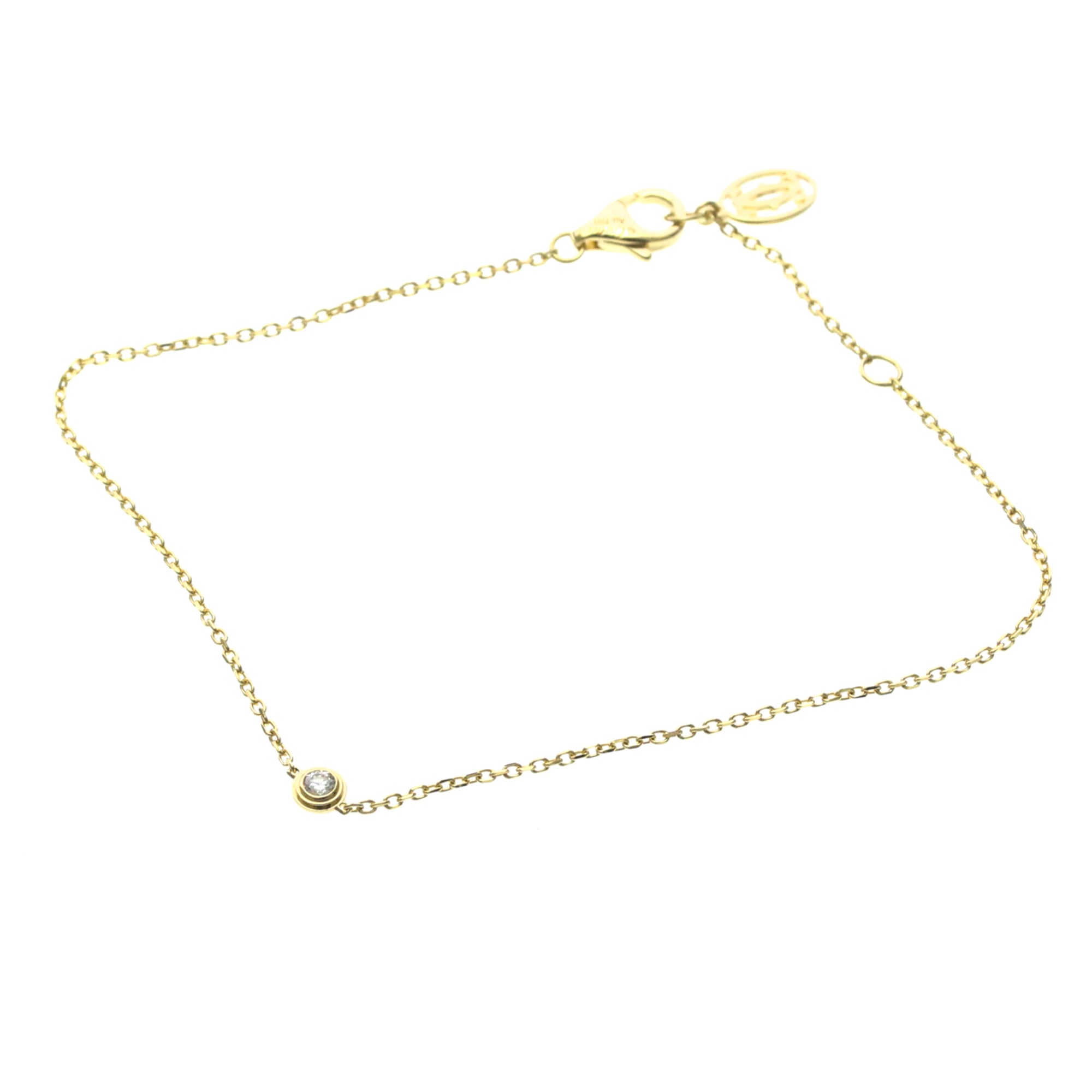 Rakuten - カルティエ(Cartier) ダムール ダイヤモンド ブレスレット XS K18イエローゴールド(K18YG) ダイヤモンド チャームブレスレット ゴールド【中古】