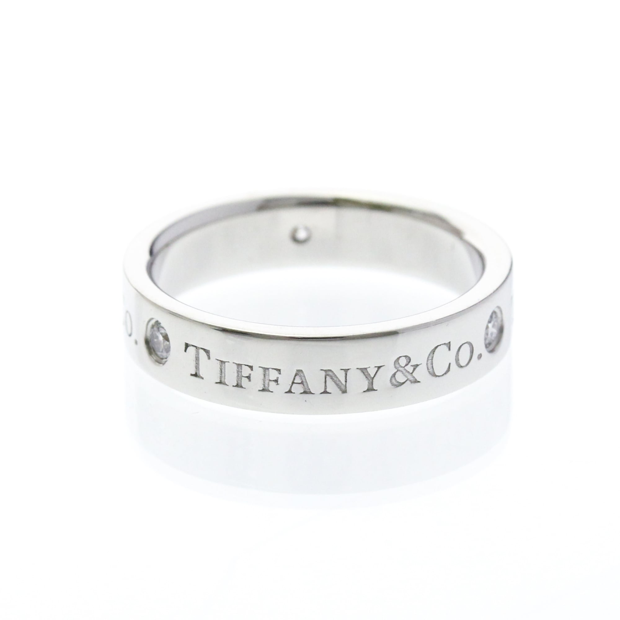 Rakuten - ティファニー(Tiffany) フラットバンドリング 3P ダイヤモンド プラチナ ファッション ダイヤモンド バンドリング シルバー【中古】