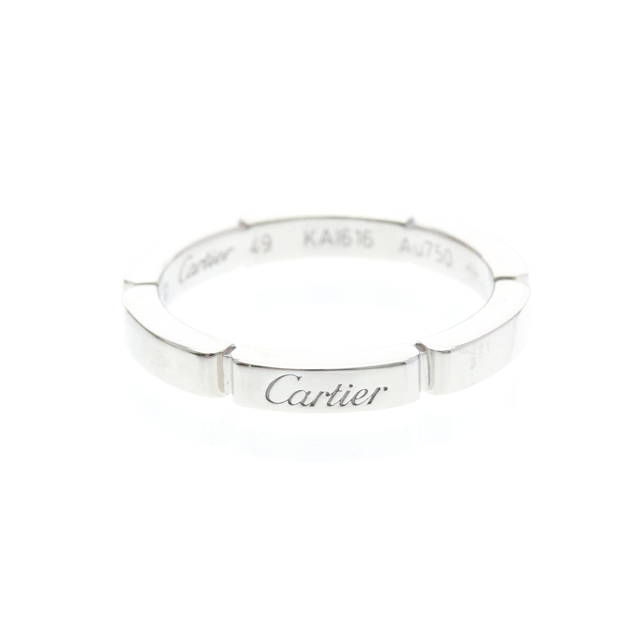 Rakuten - カルティエ(Cartier) マイヨン パンテール リング K18ホワイトゴールド(K18WG) ファッション 無し バンドリング シルバー【中古】