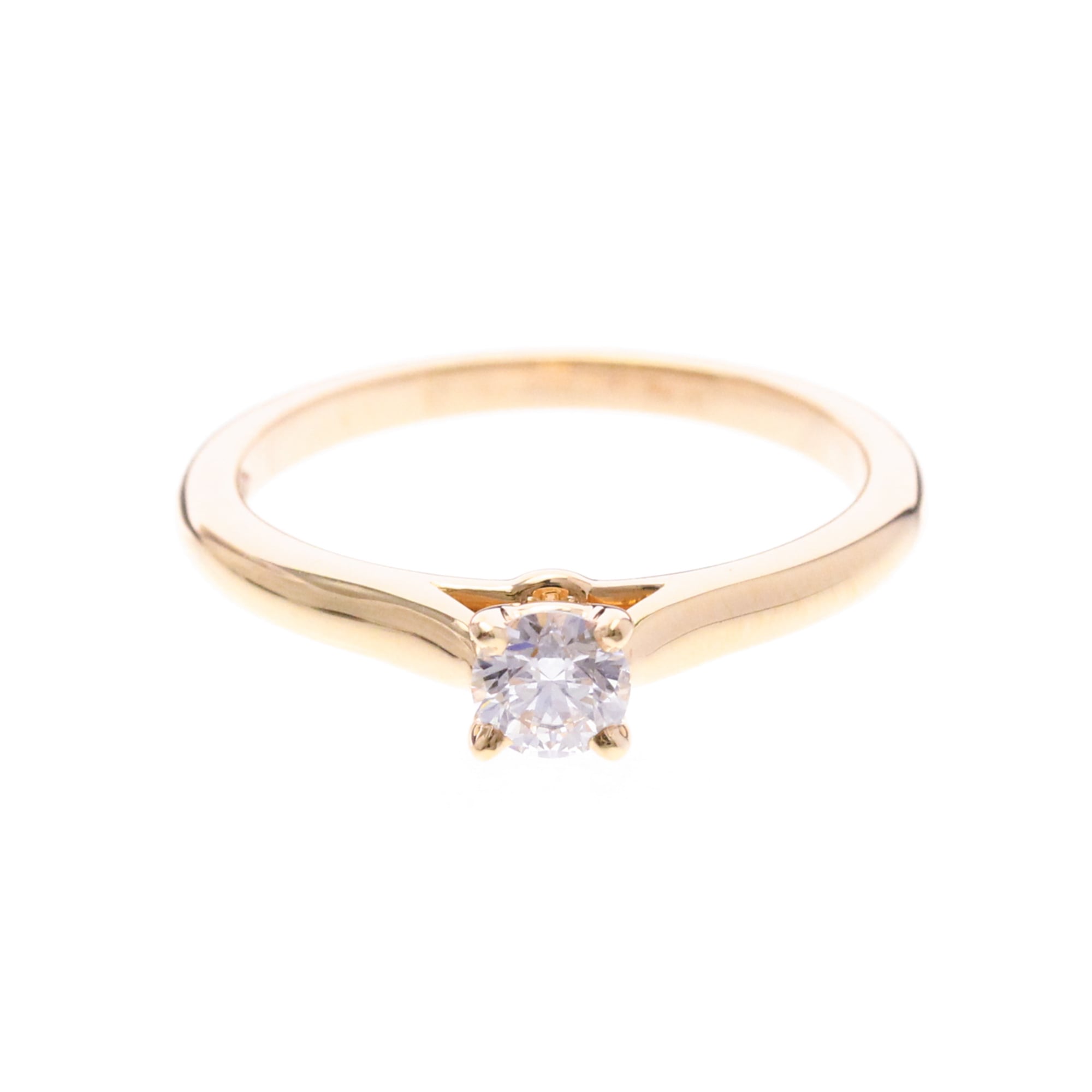 Rakuten - カルティエ(Cartier) 1895 ソリテールリング K18ピンクゴールド(K18PG) ファッション ダイヤモンド バンドリング カラット/0.23 ピンクゴールド(PG)【中古】