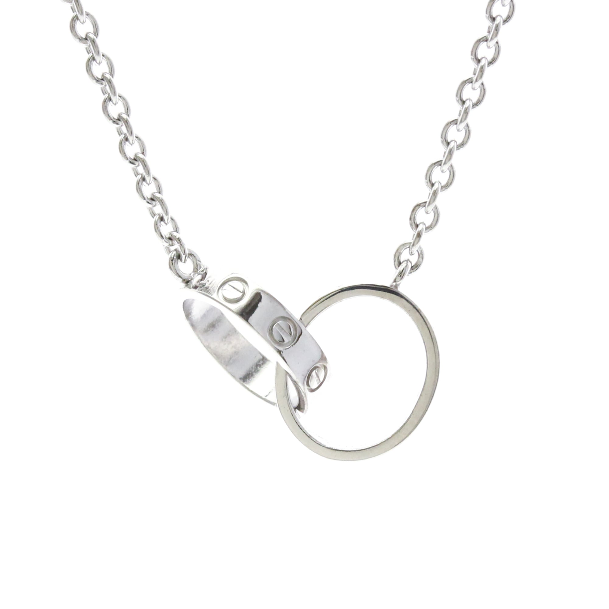 Cartier Baby Love Necklace (Silver) - 18K White Gold (K18WG) - Men's/Women's Fashion Necklace (Used)