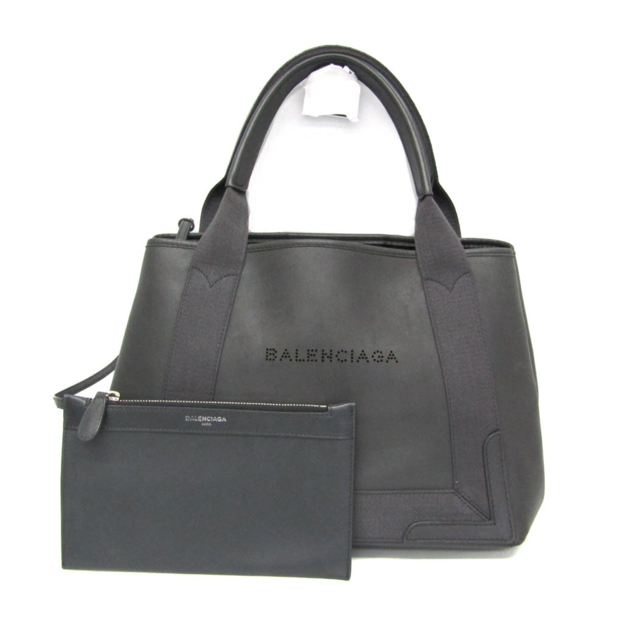 Rakuten - バレンシアガ(Balenciaga) ネイビーカバスS 339933 メンズ,レディース レザー トートバッグ グレー【中古】