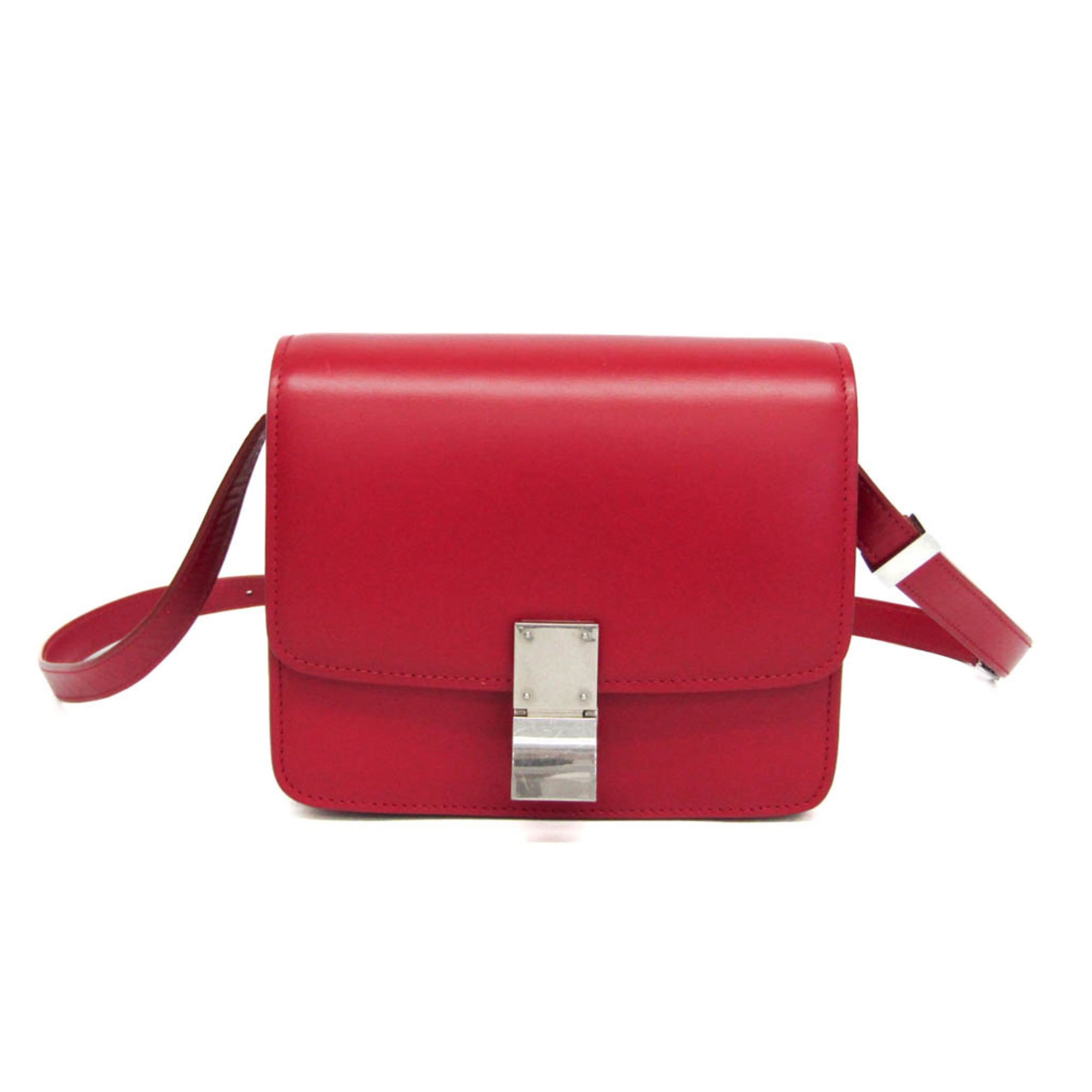 Rakuten - セリーヌ(Celine) クラシックボックス スモール レディース レザー ショルダーバッグ レッド【中古】
