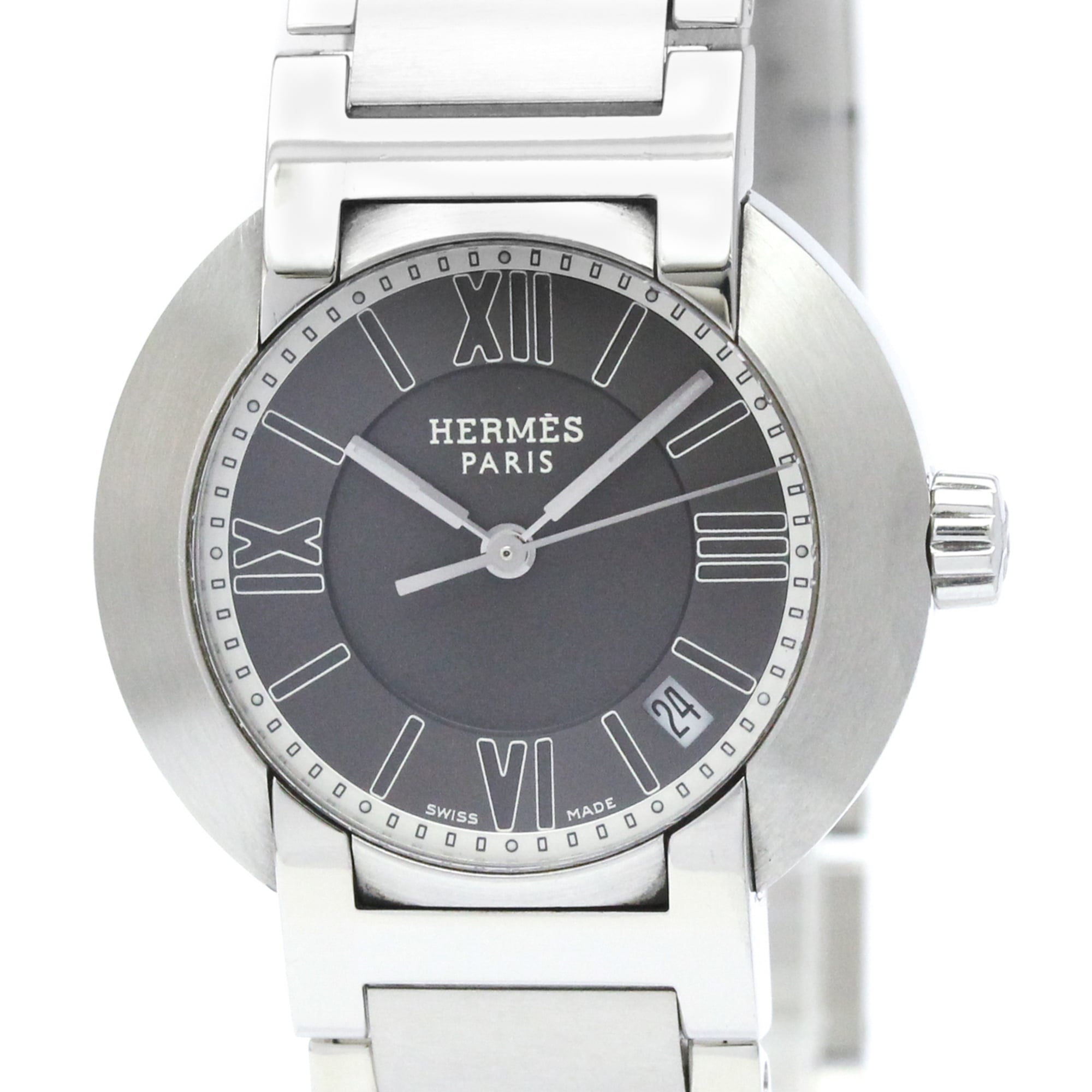 エルメス (HERMES) ノマード ステンレススチール レザー オートクォーツ レディース 時計 NO1.210 (外装仕上げ済み)【中古】