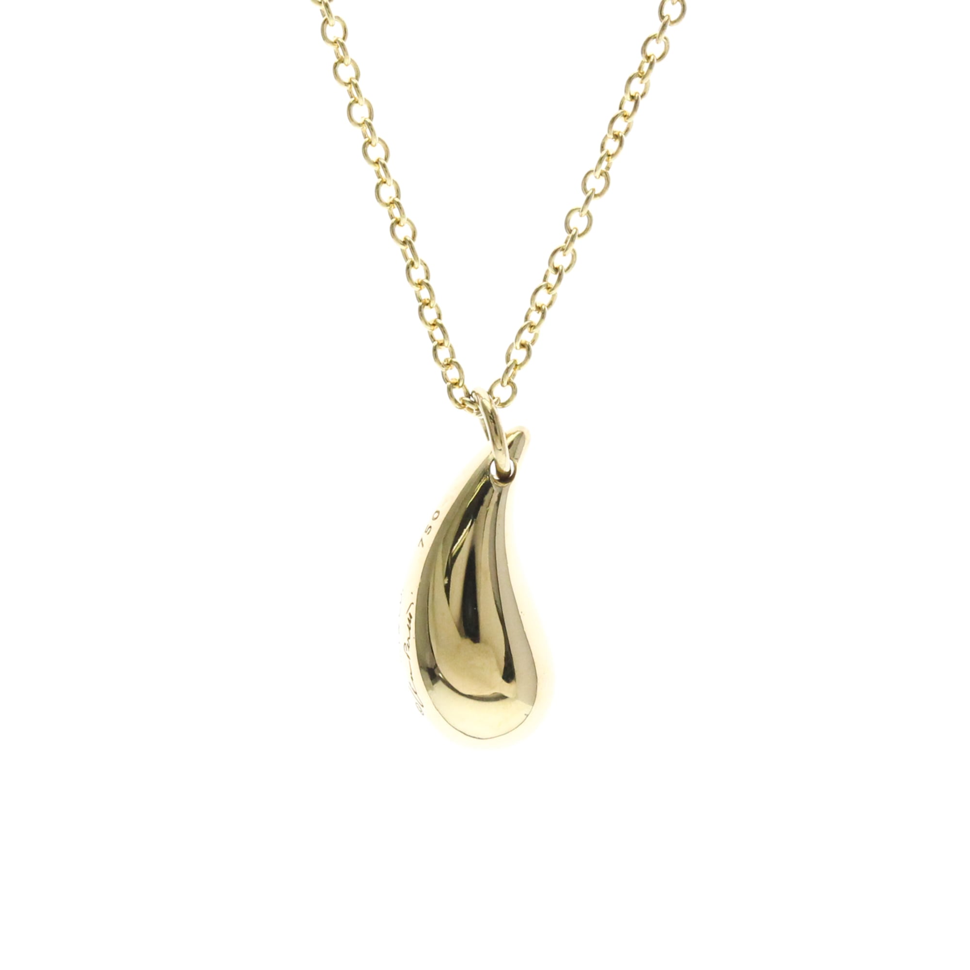 Tiffany & Co. K18 Yellow Gold (K18YG) Necklace (Gold) Teardrop Necklace (Used) - Women's/Men's Fashion Necklace