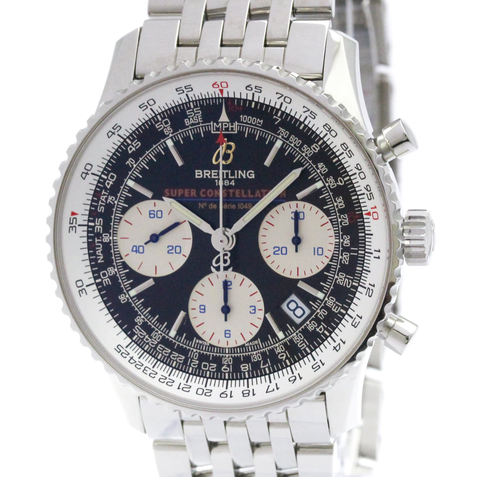 ブライトリング (BREITLING) ナビタイマー ステンレススチール 自動巻き メンズ 時計 A23322 (外装仕上げ済み)【中古】